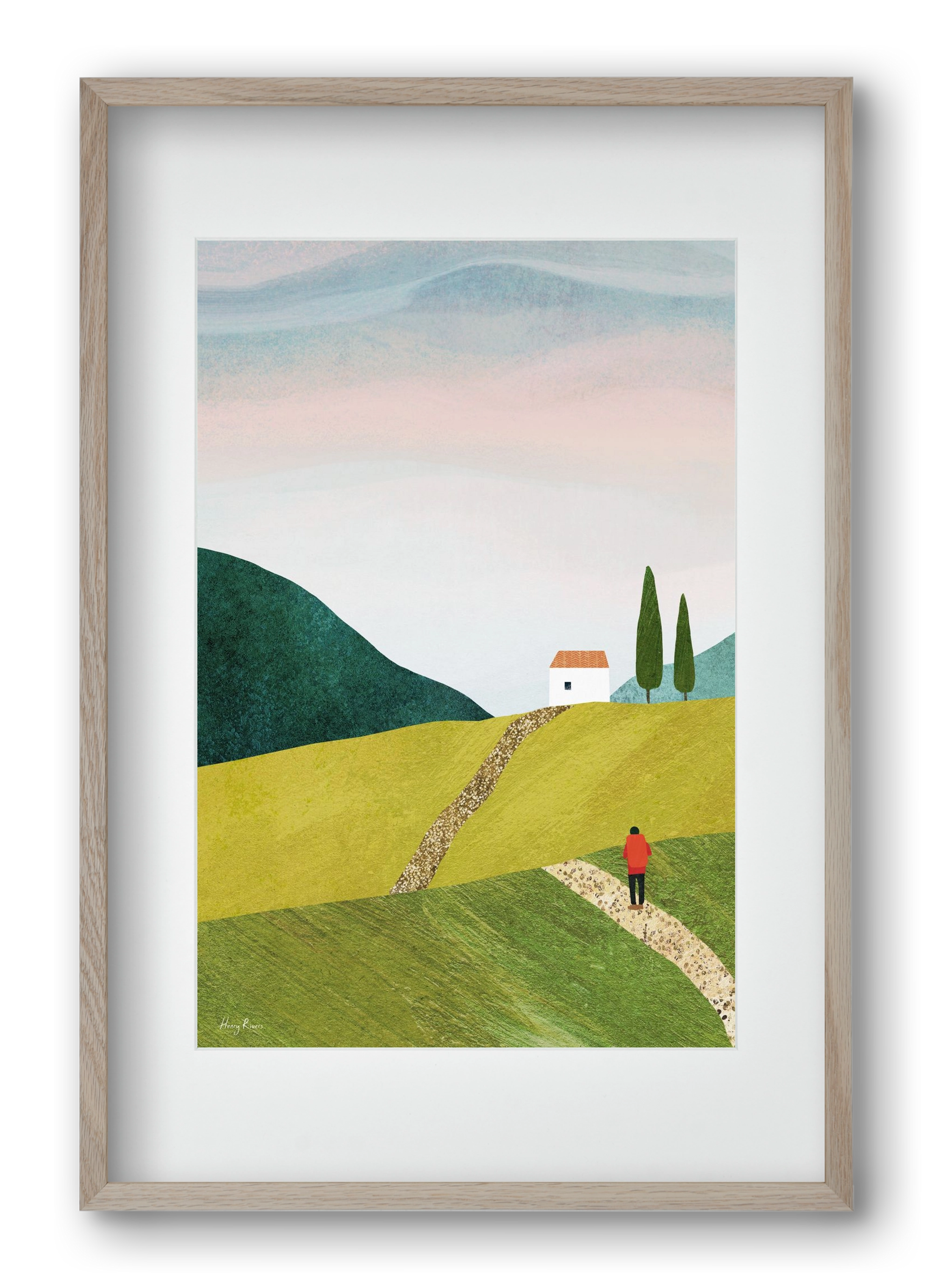 Walking home, 40x60 cm (30x45 cm), Tölgy keret, paszpartuval