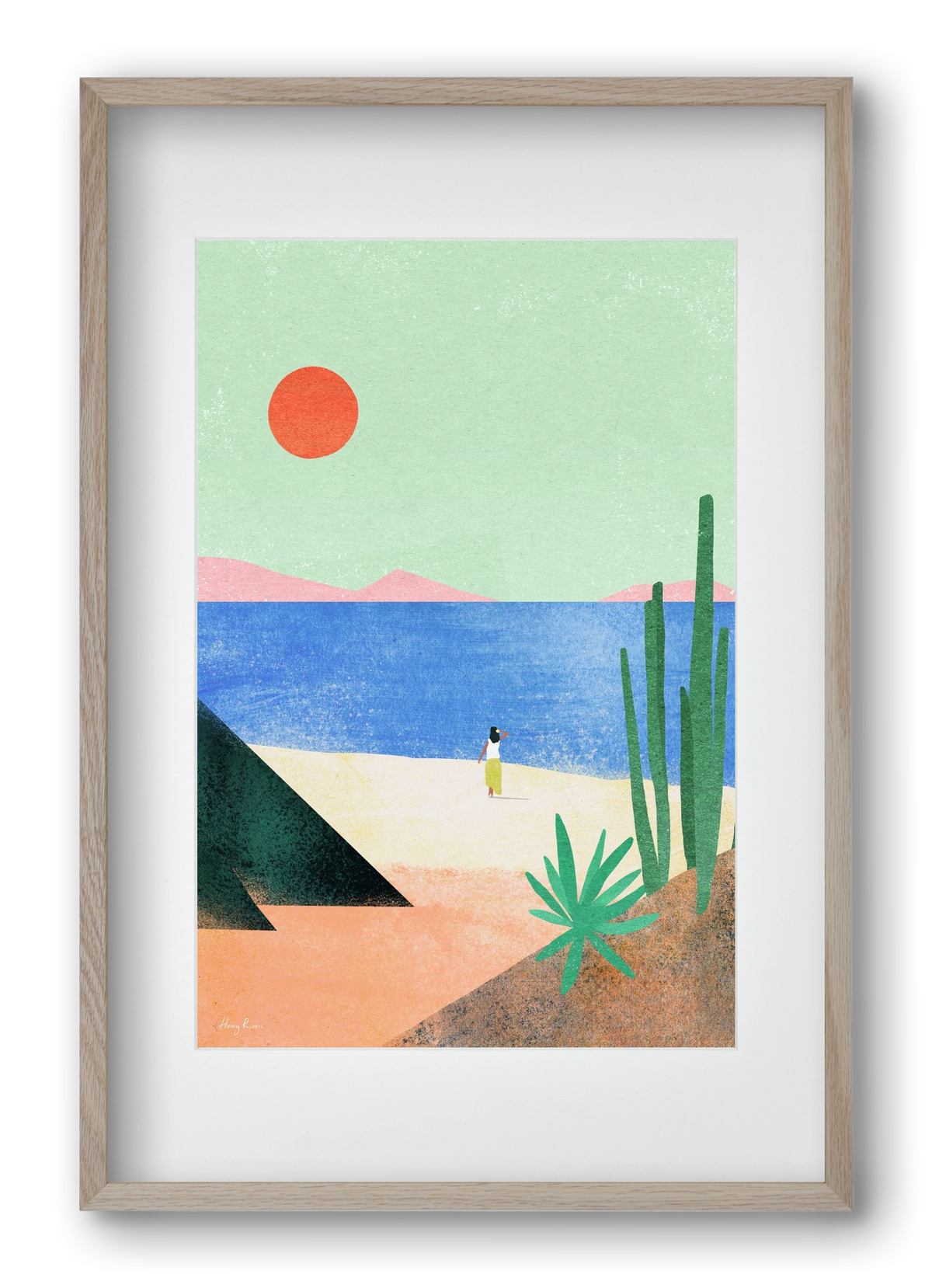 Beach Girl III, 40x60 cm (30x45 cm), Tölgy keret, paszpartuval