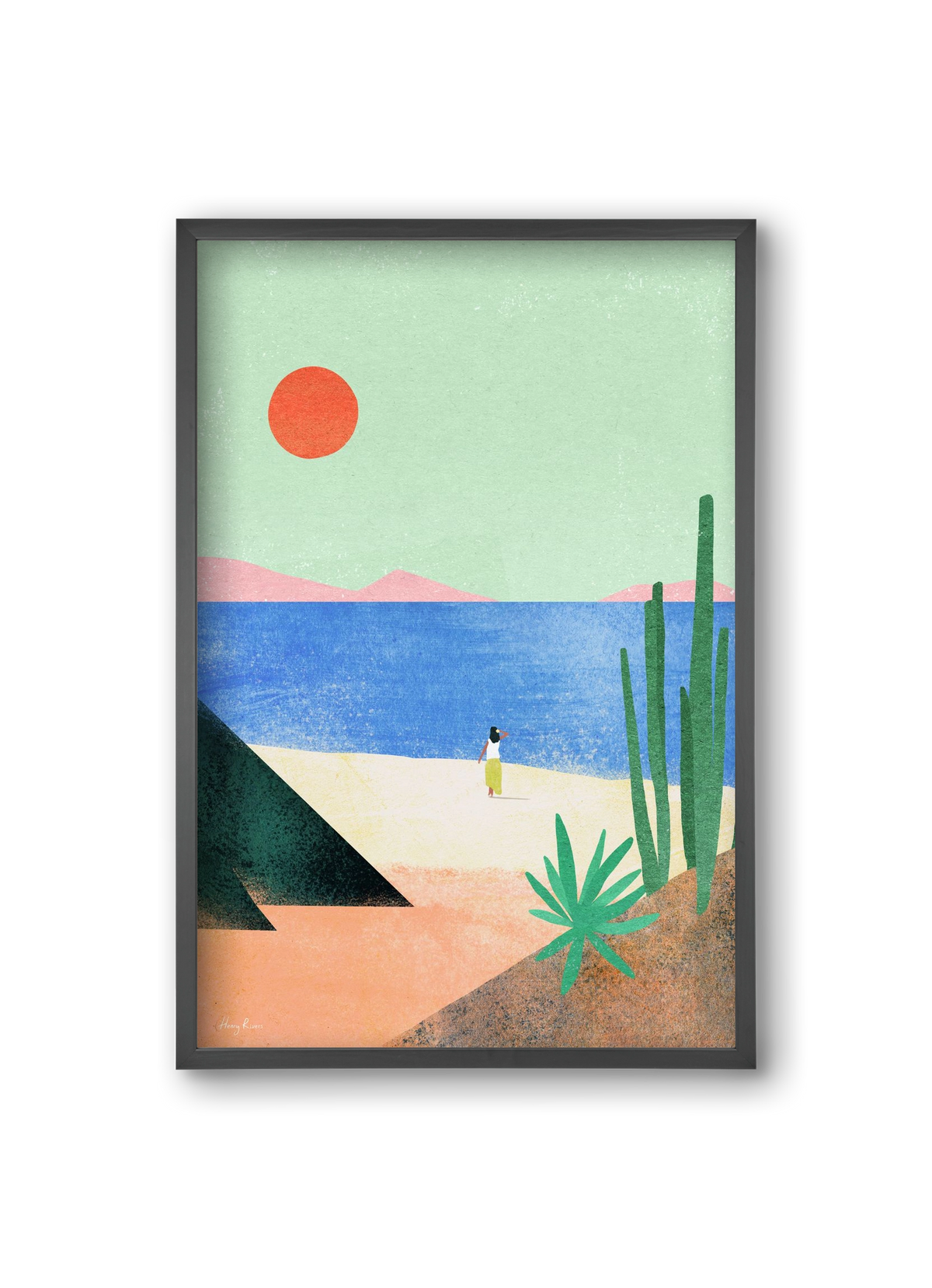 Beach Girl III, 20x30 cm (20x30 cm), Fekete keret