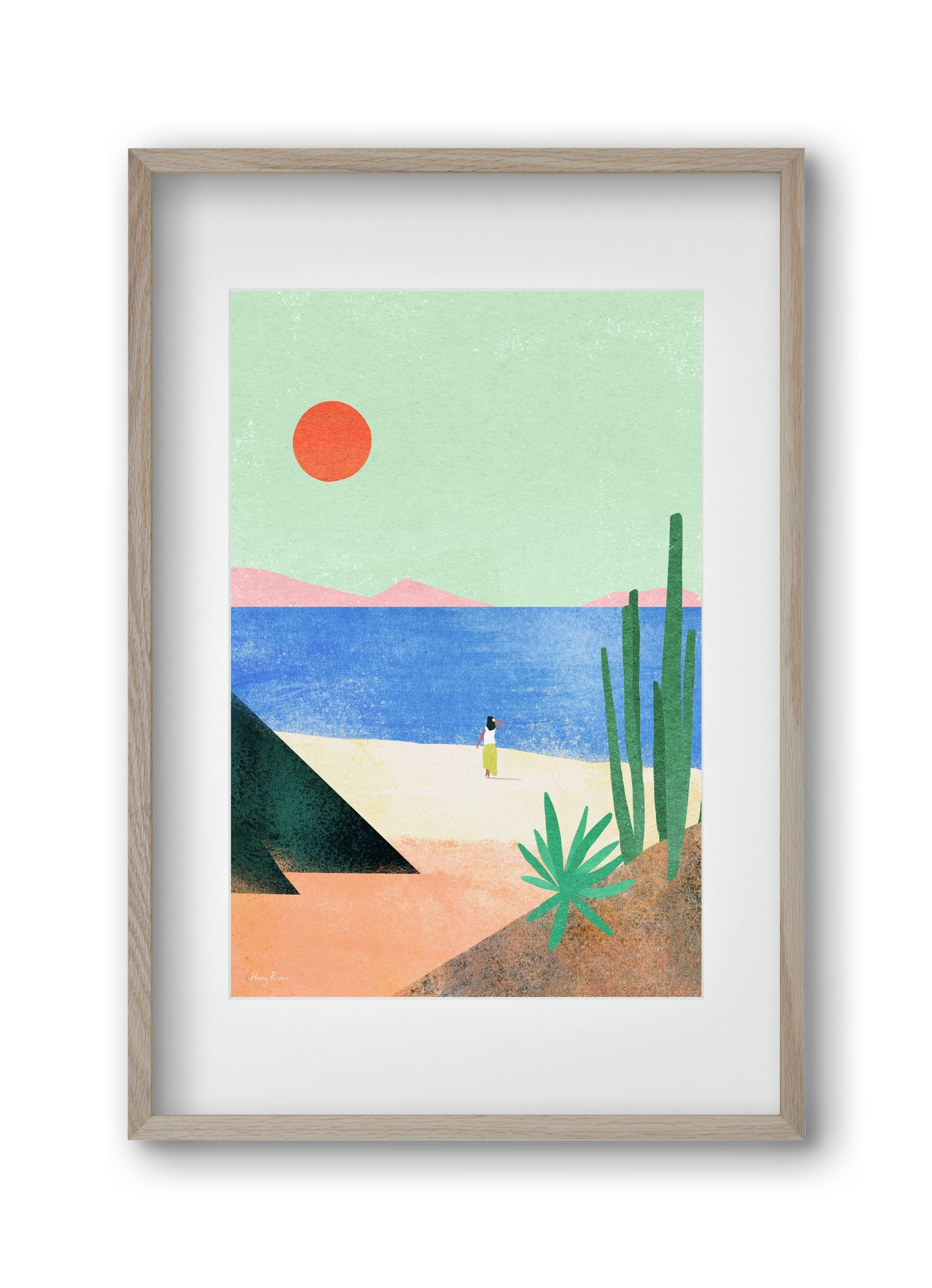 Beach Girl III, 30x45 cm (20x30 cm), Tölgy keret, paszpartuval