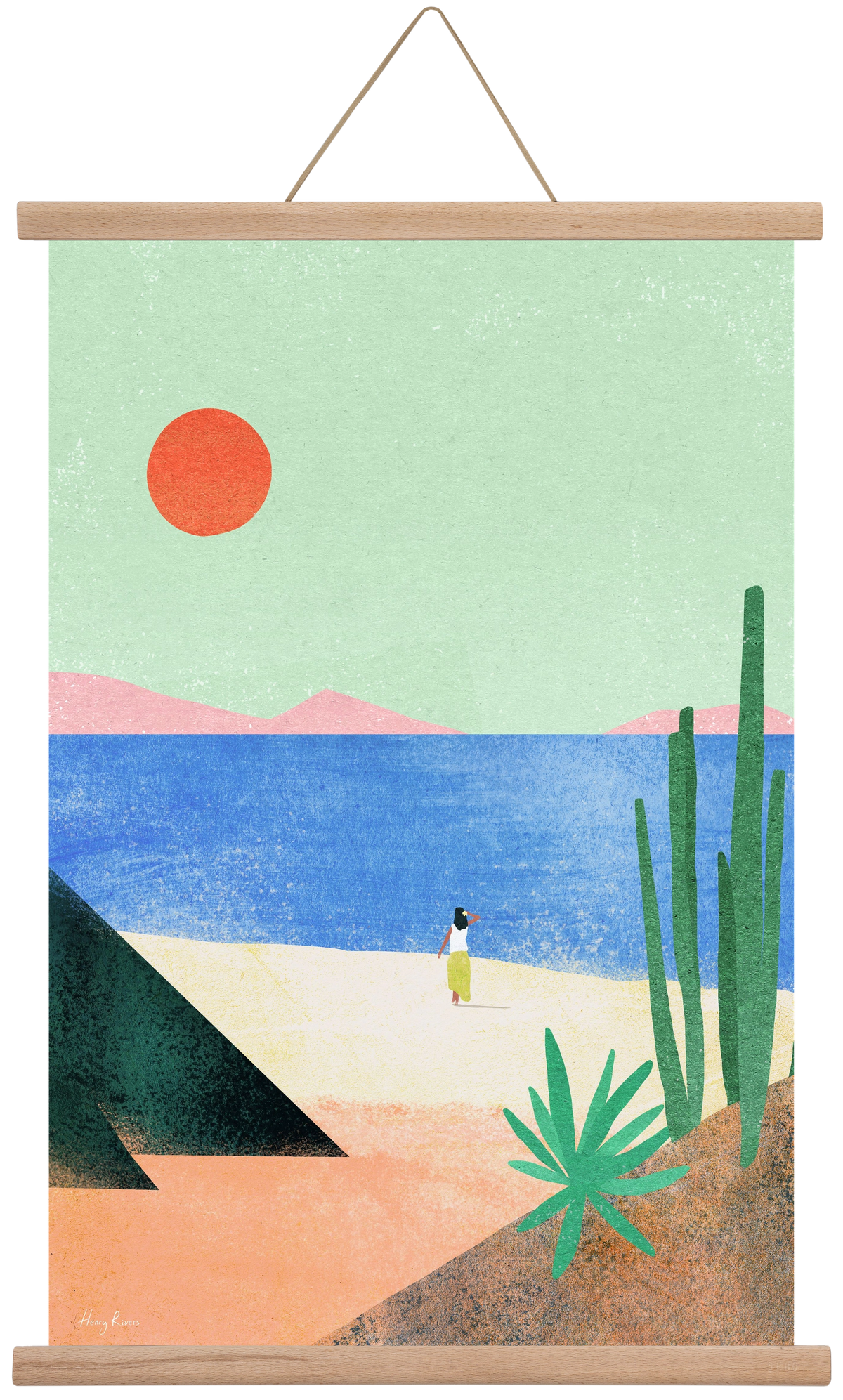 Beach Girl III, 40x60 cm (40x60 cm), Tölgy akasztó