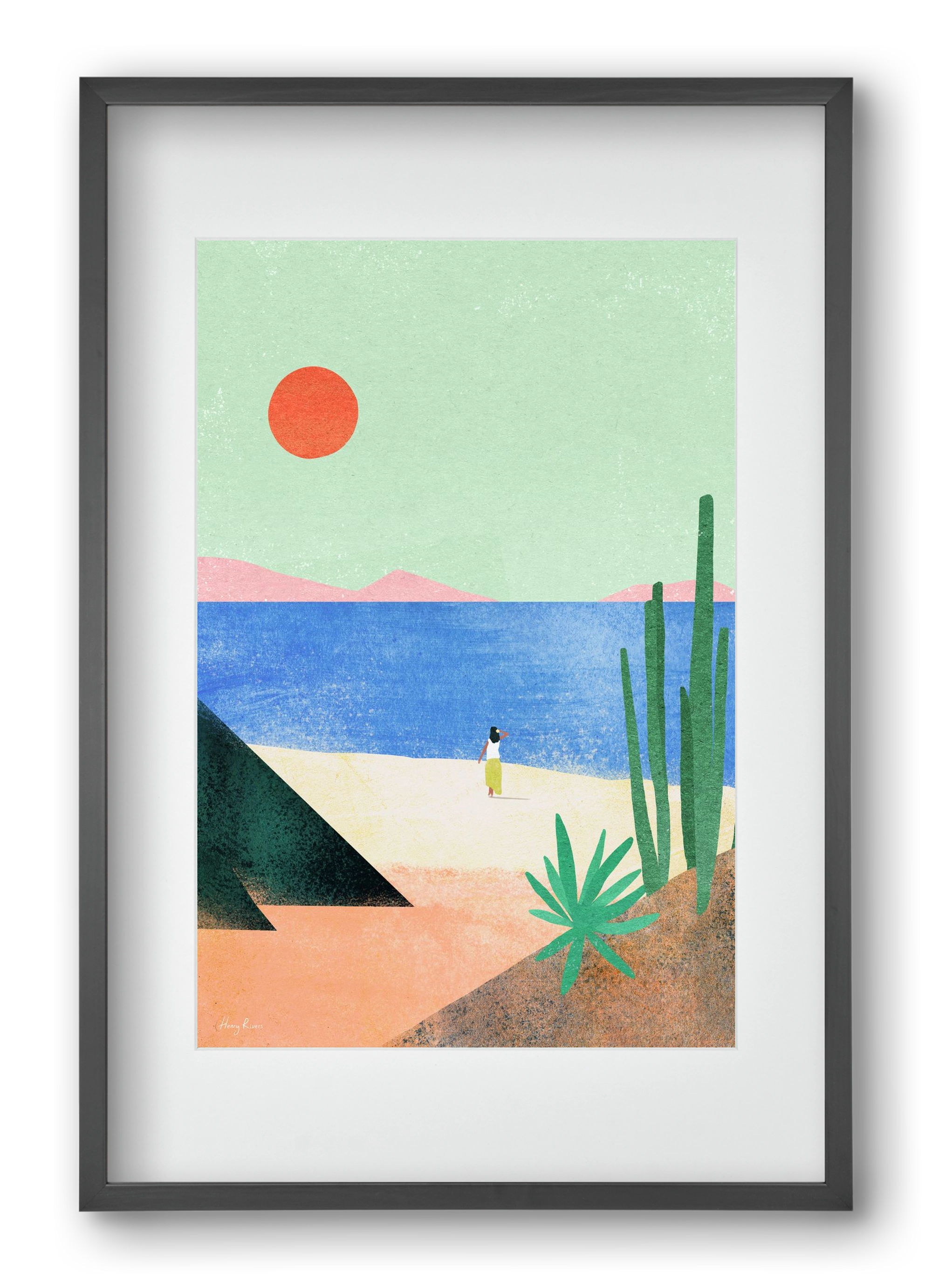 Beach Girl III, 40x60 cm (30x45 cm), Fekete keret, paszpartuval