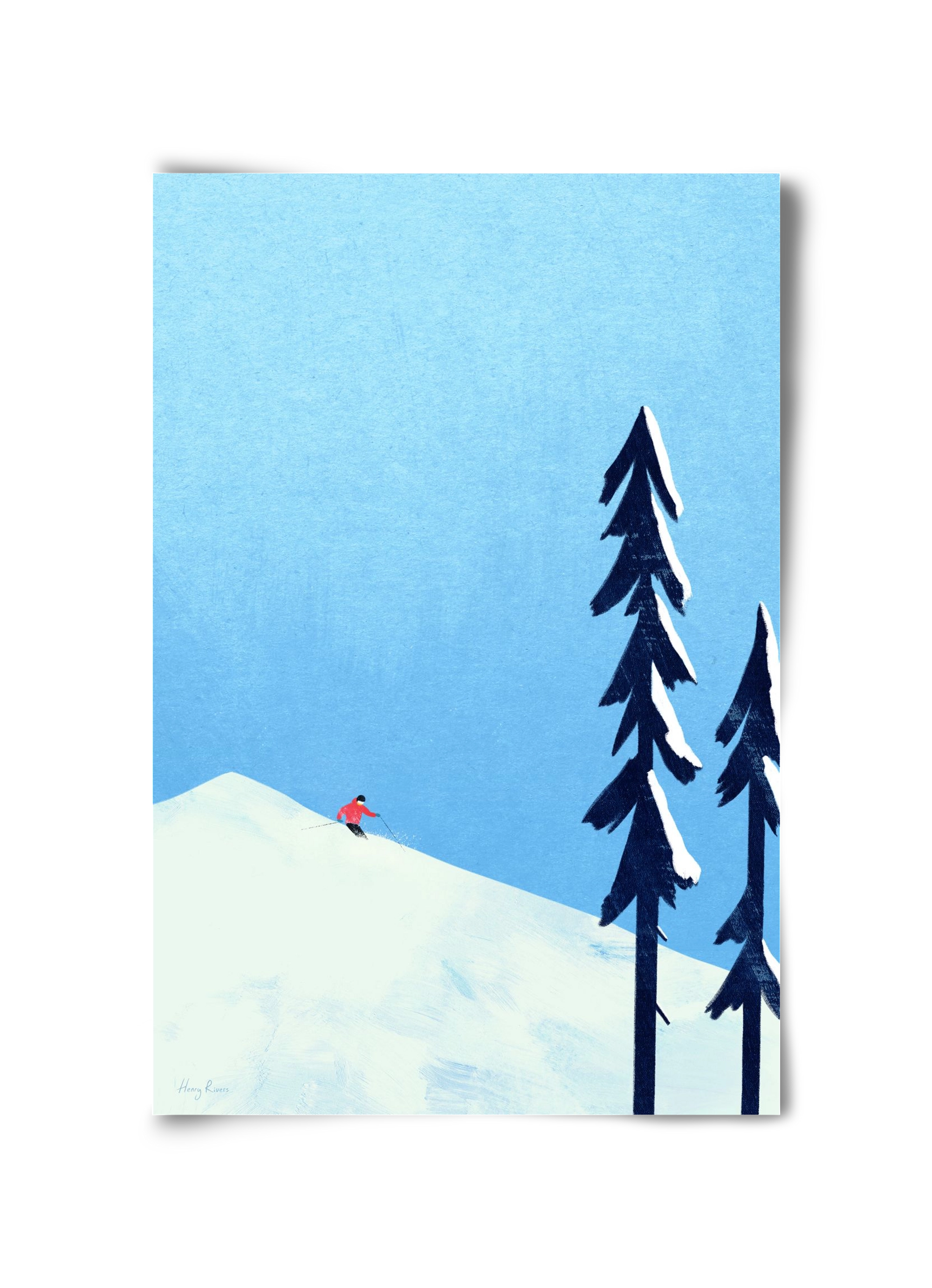 Ski Minimalism, 30x45 cm, Keret nélkül