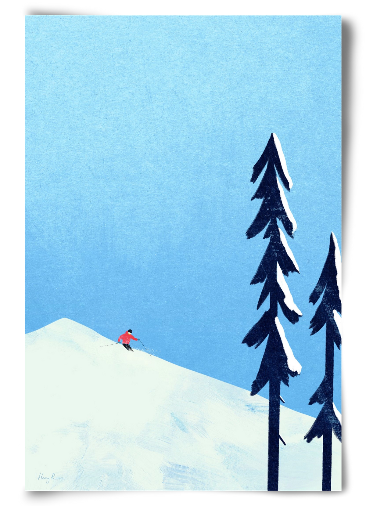 Ski Minimalism, 60x90 cm, Keret nélkül