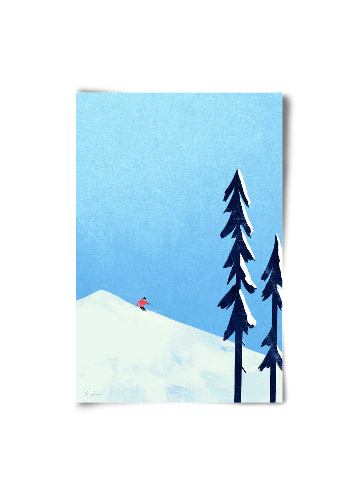 Ski Minimalism, 20x30 cm, Keret nélkül