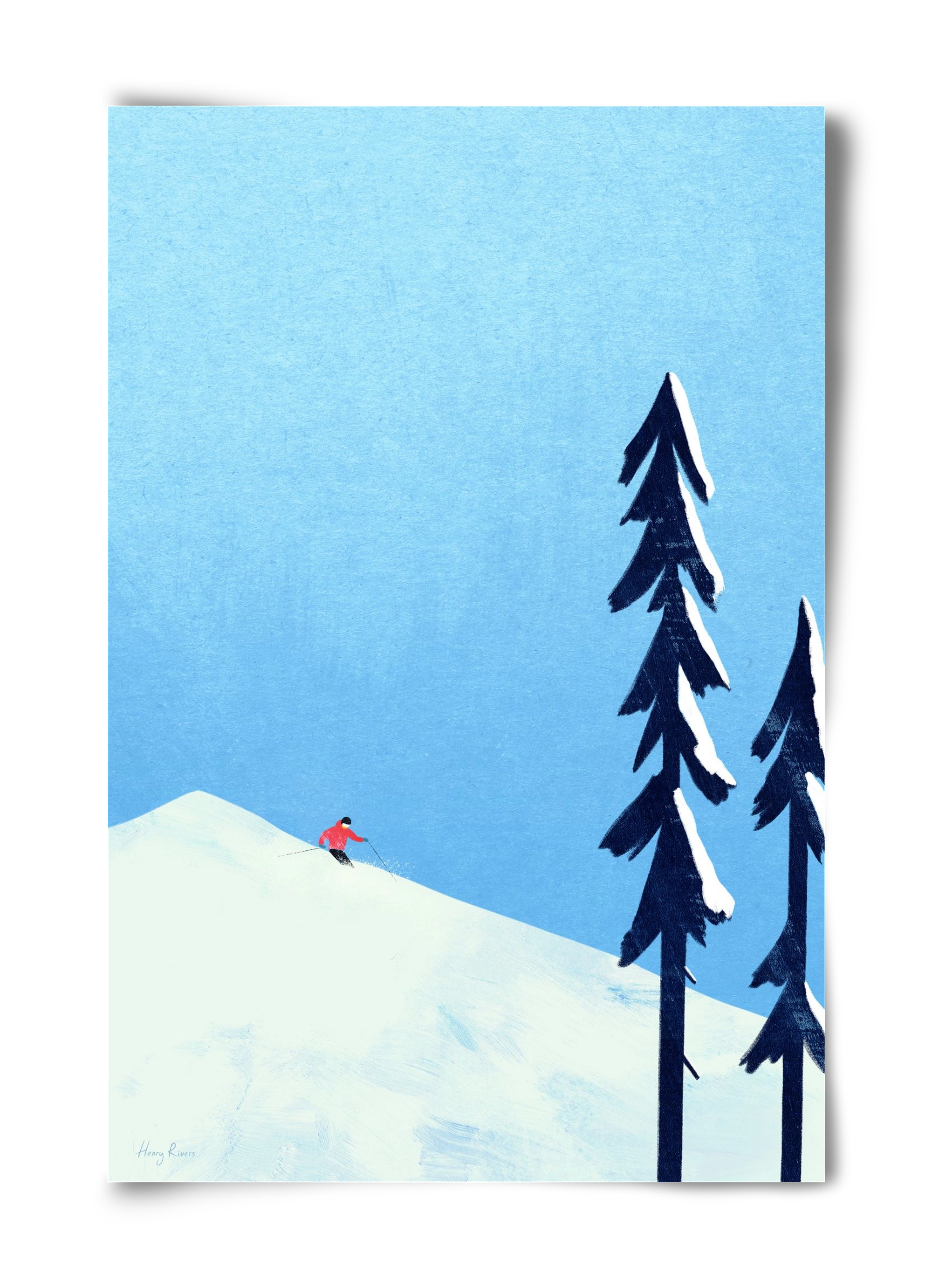 Ski Minimalism, 40x60 cm, Keret nélkül