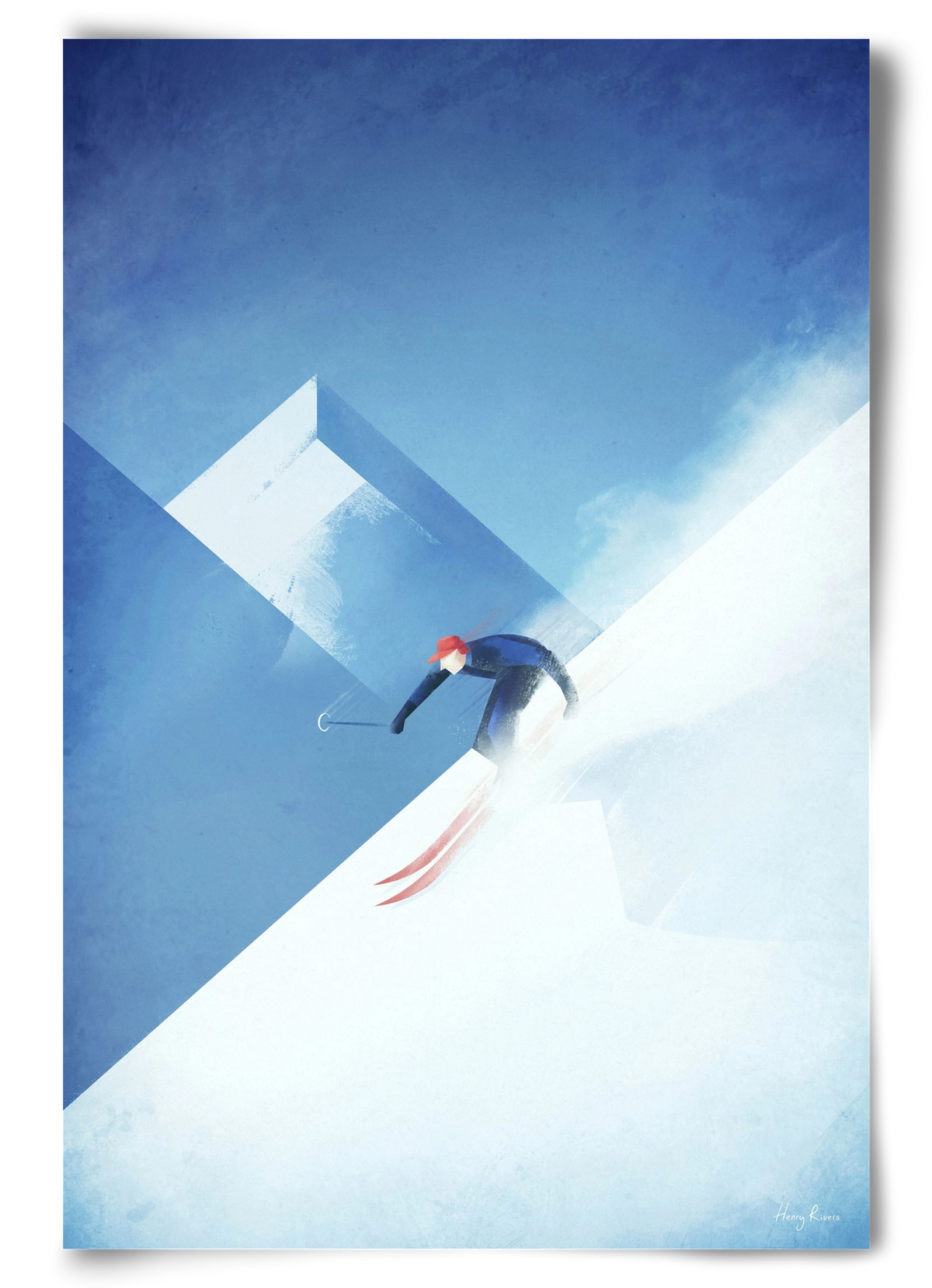 Skier, 60x90 cm, Keret nélkül