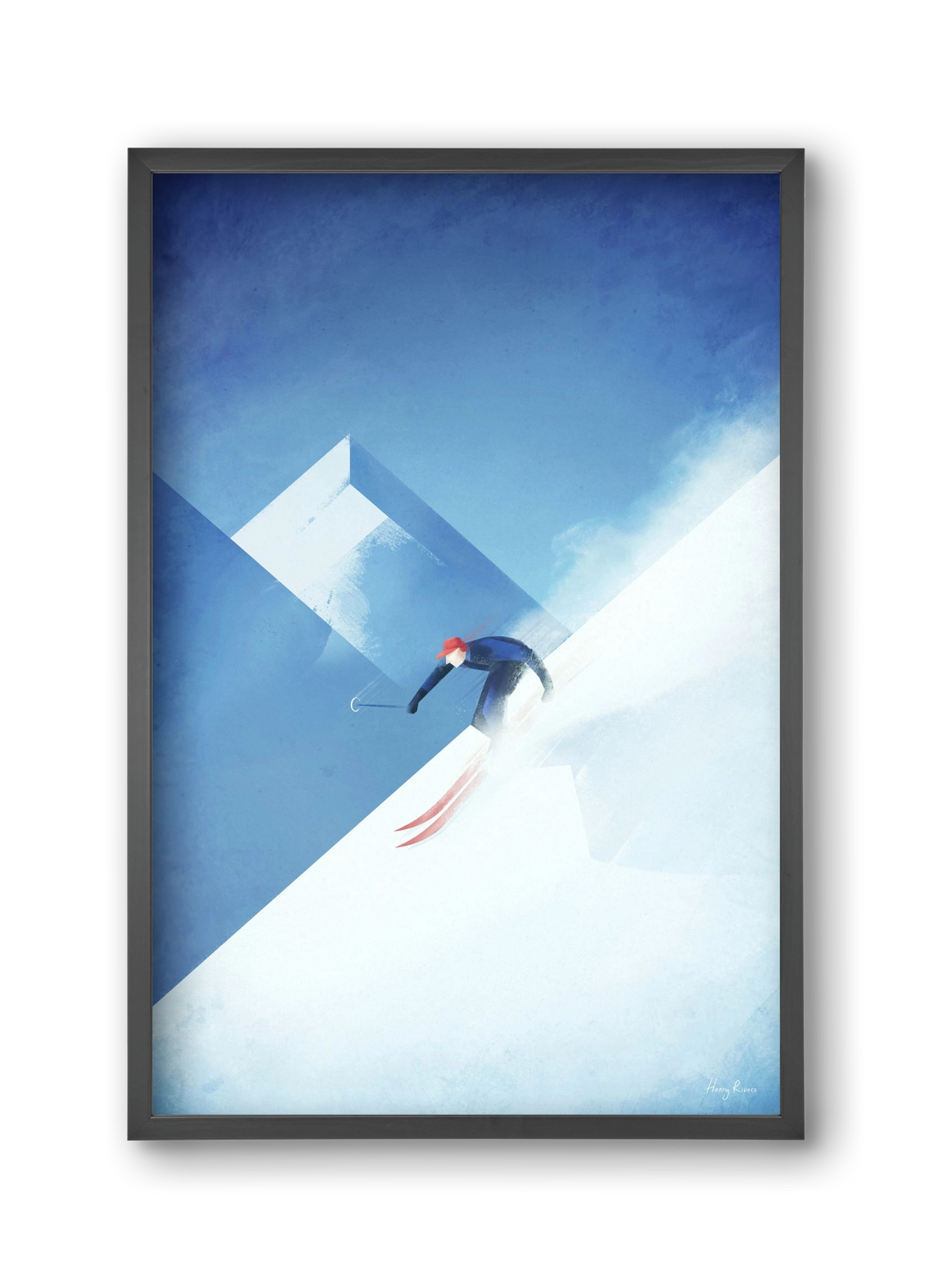 Skier, 30x45 cm (30x45 cm), Fekete keret