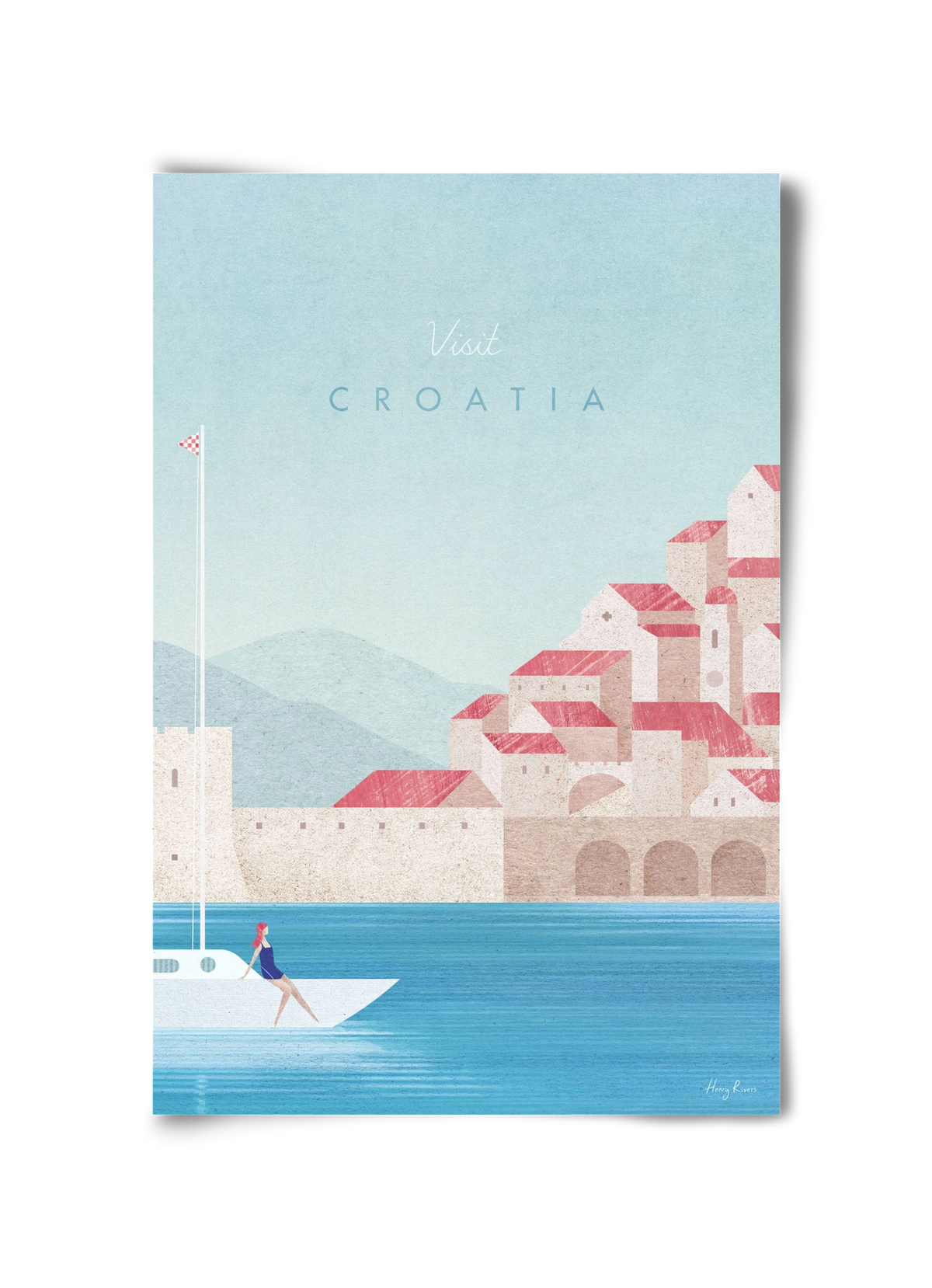 Croatia Travel Poster, 30x45 cm, Keret nélkül