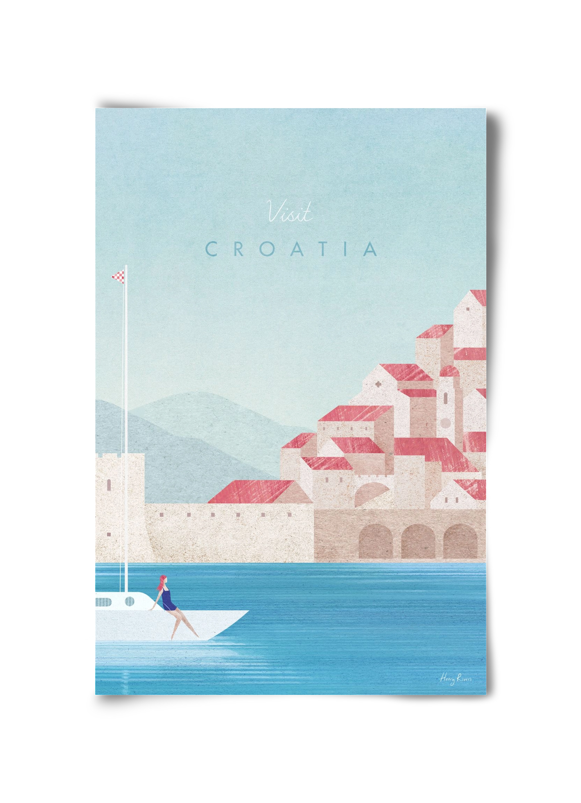 Croatia Travel Poster, 30x45 cm, Keret nélkül