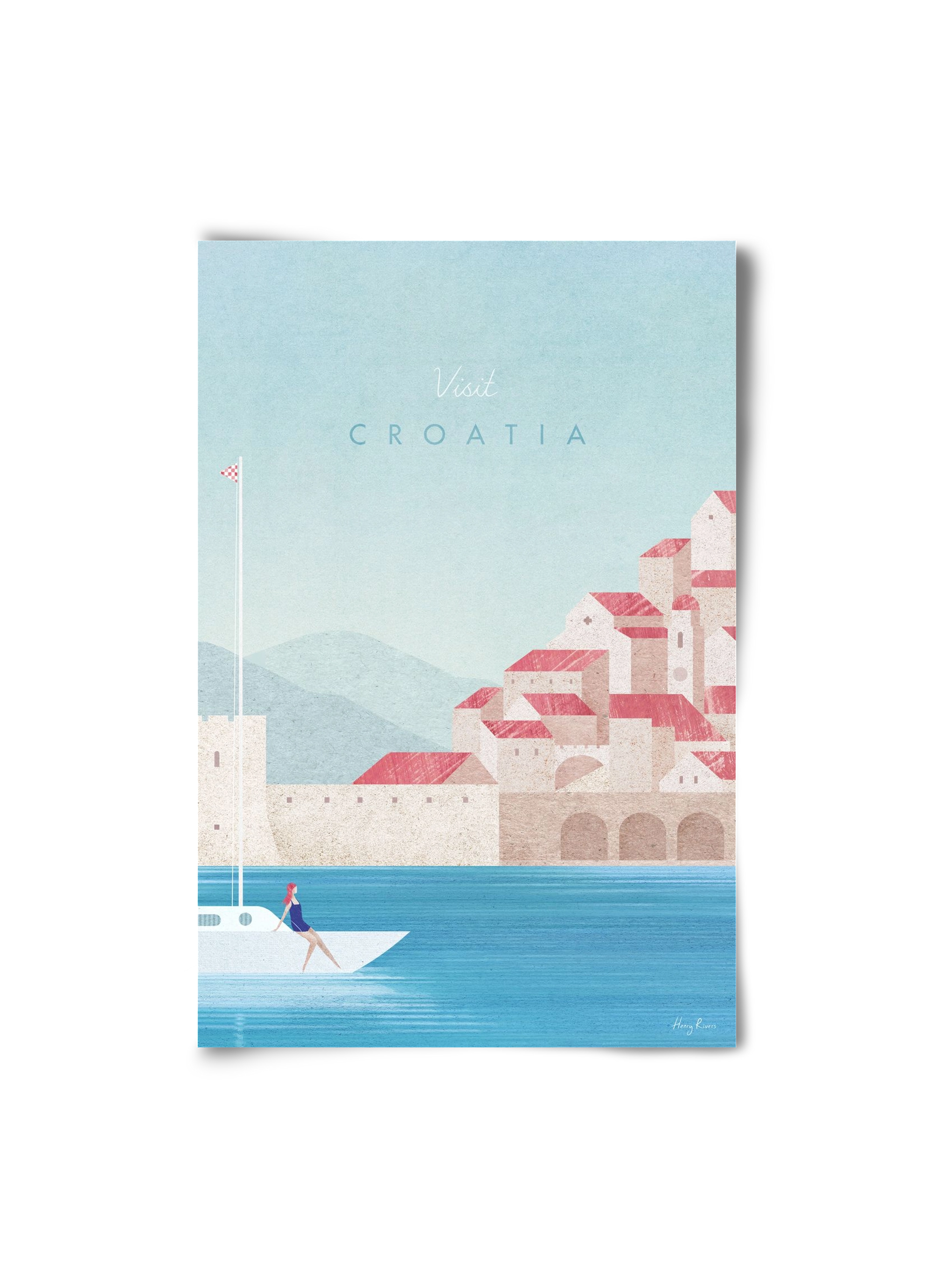 Croatia Travel Poster, 20x30 cm, Keret nélkül