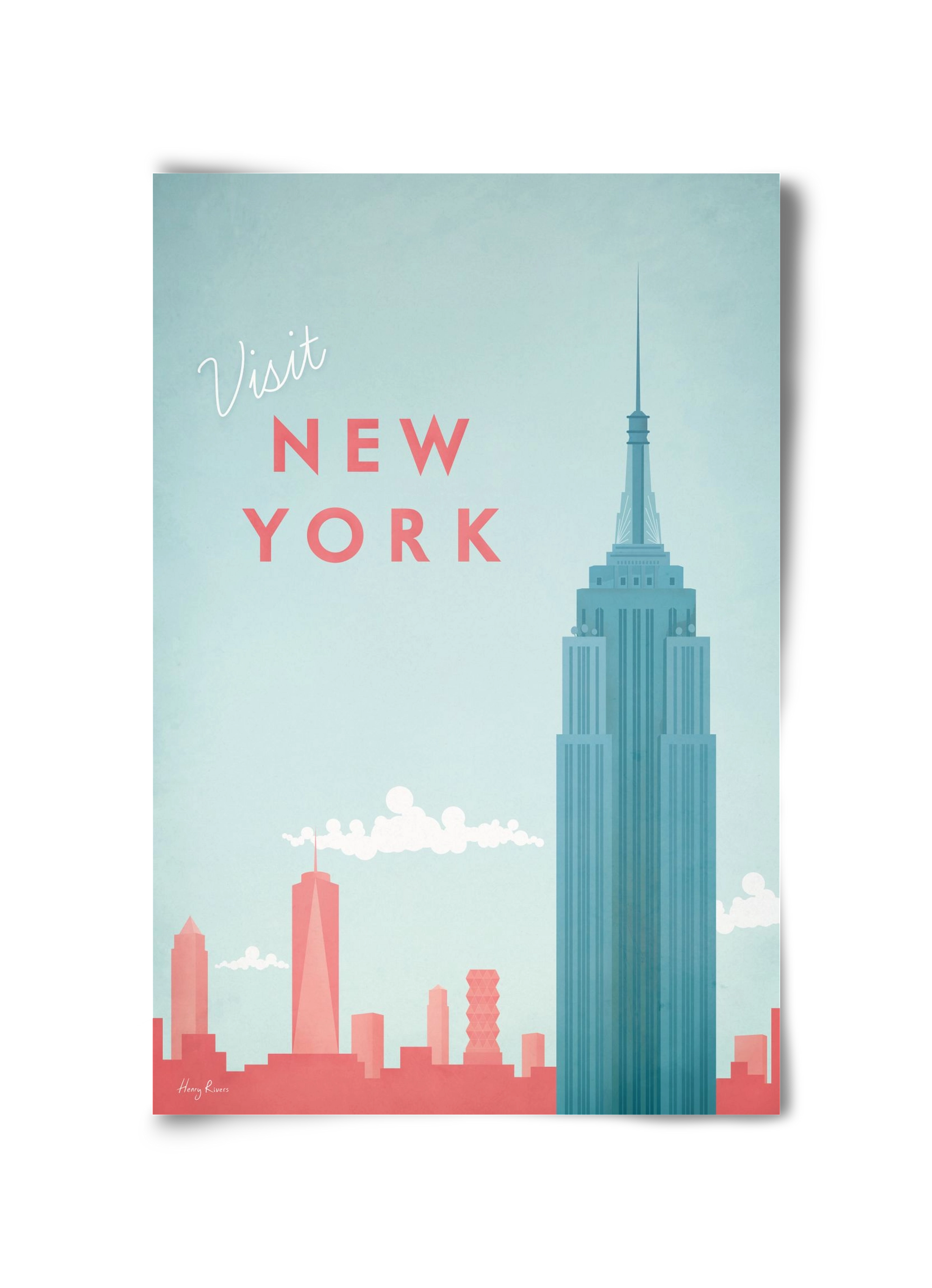 New York Travel Poster, 30x45 cm, Keret nélkül