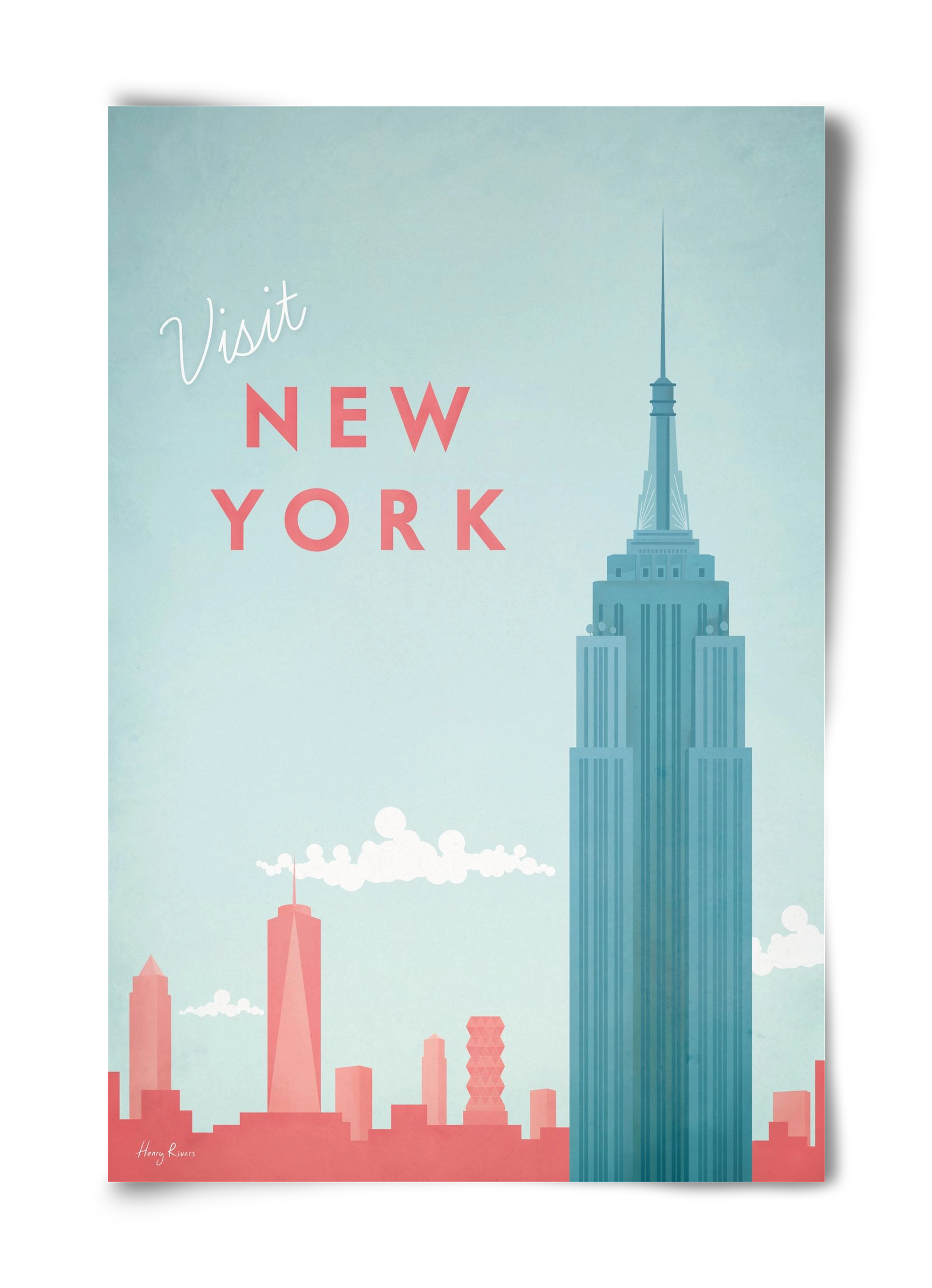 New York Travel Poster, 40x60 cm, Keret nélkül