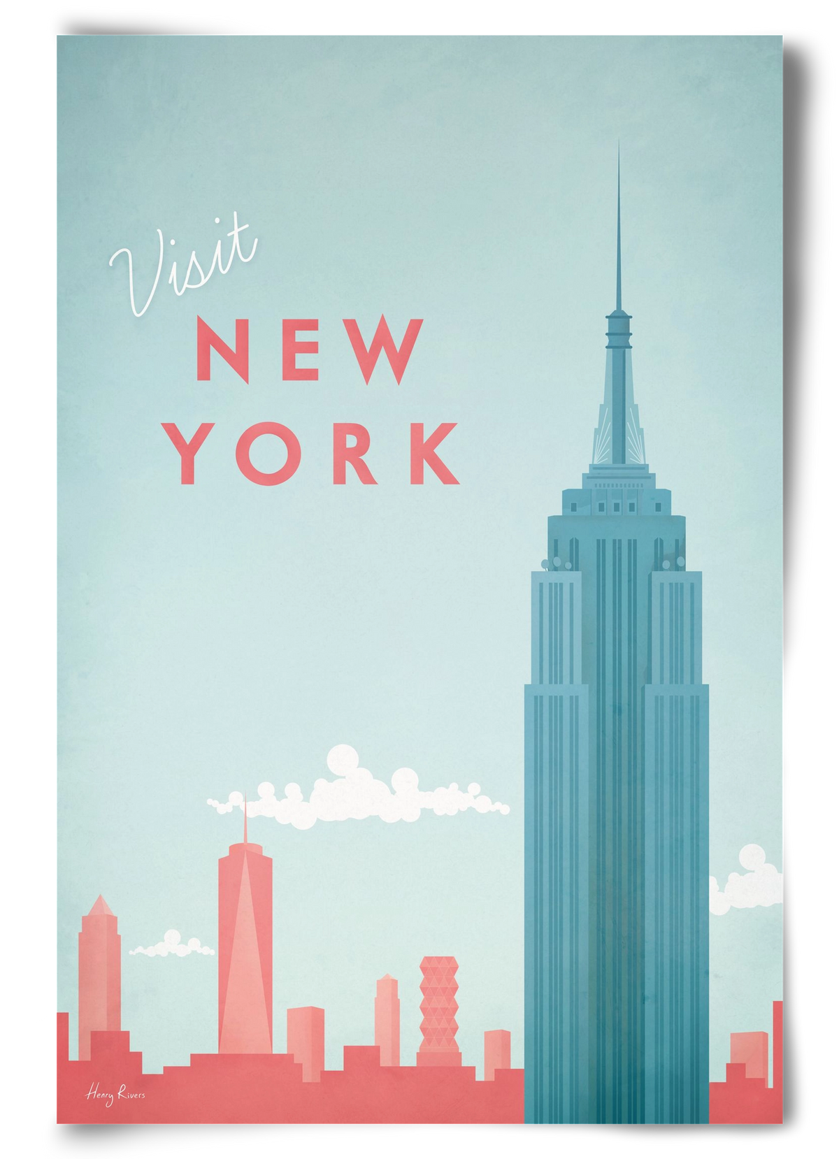 New York Travel Poster, 60x90 cm, Keret nélkül