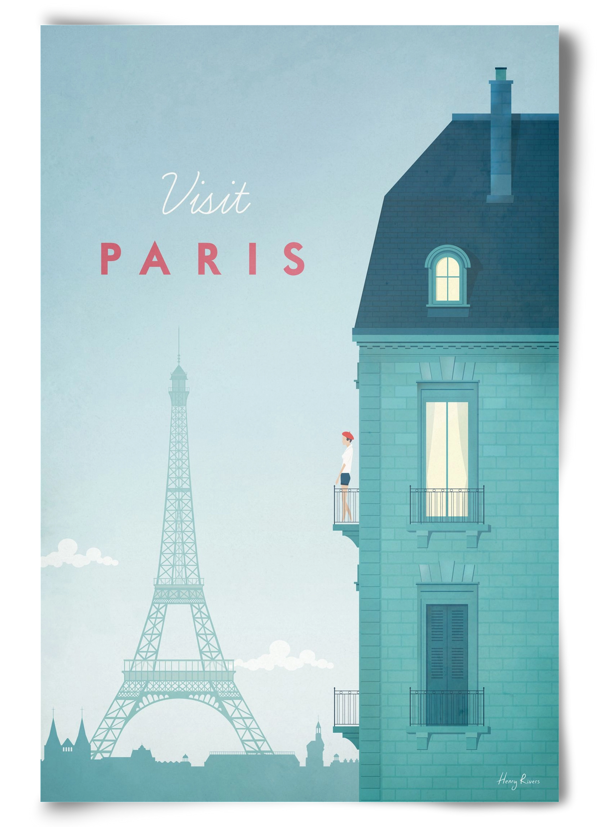 Paris Travel Poster, 60x90 cm, Keret nélkül