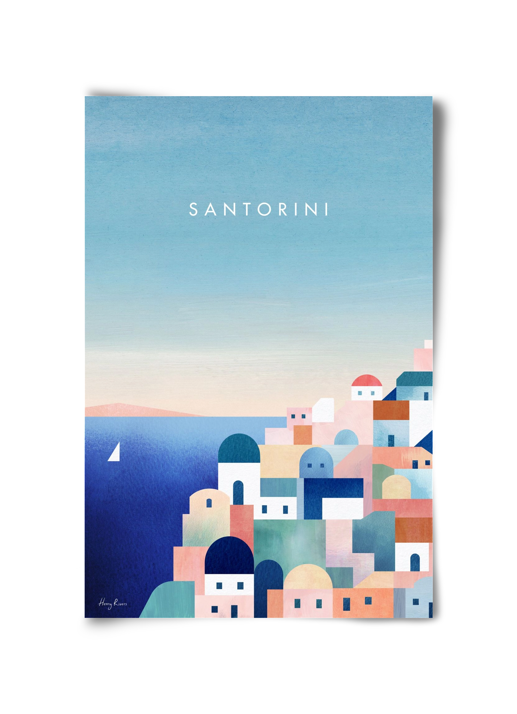 Santorini, 30x45 cm, Keret nélkül