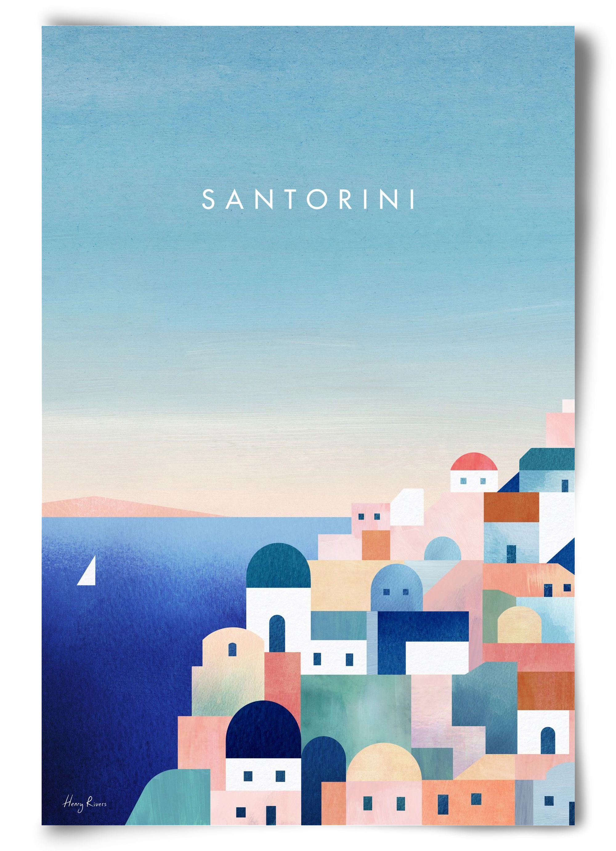 Santorini, 60x90 cm, Keret nélkül