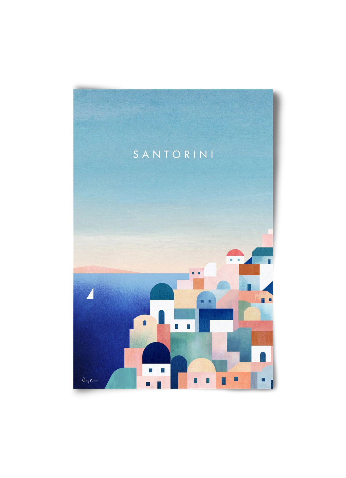 Santorini, 20x30 cm, Keret nélkül