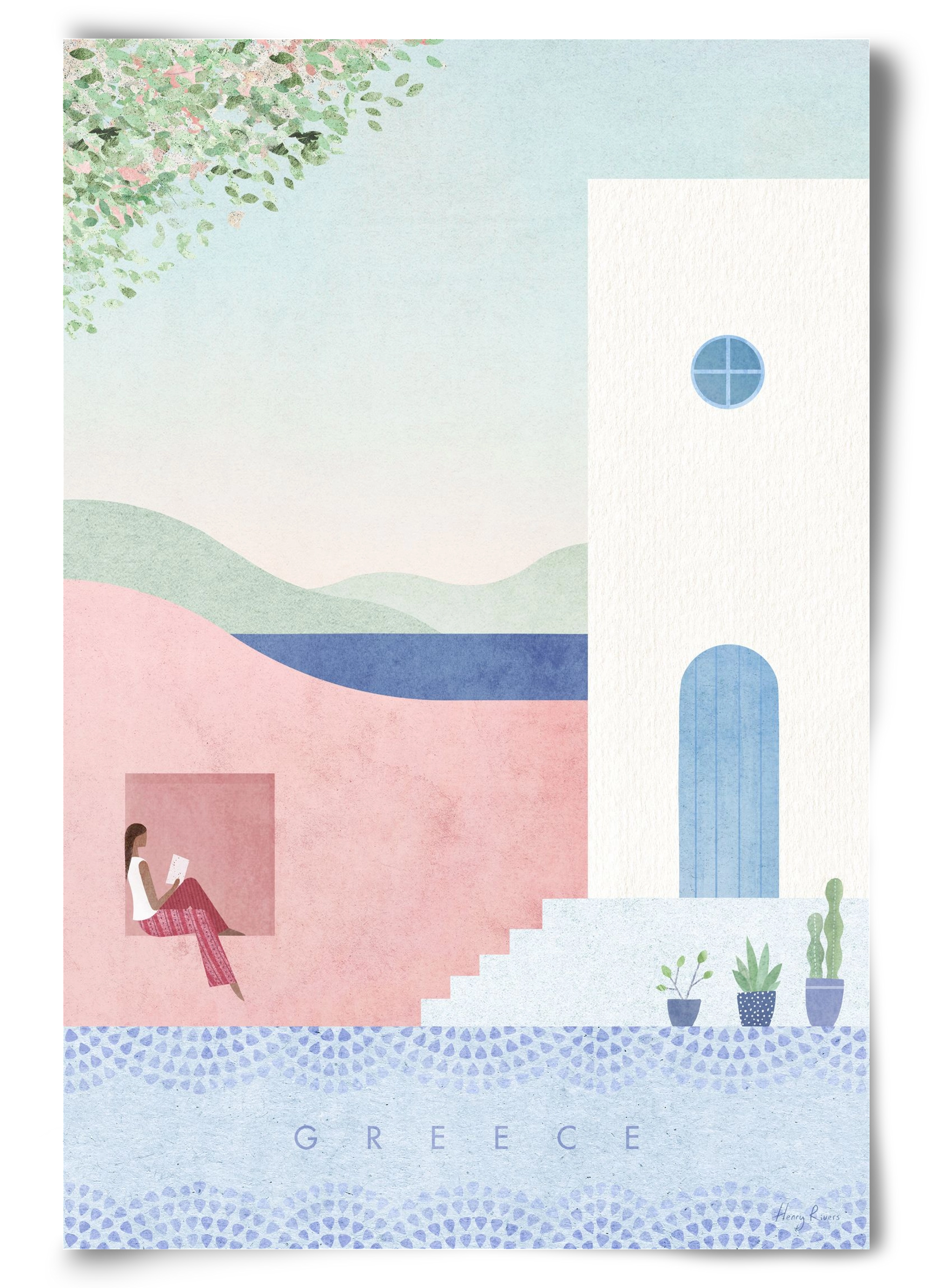 Greece Travel Poster, 60x90 cm, Keret nélkül