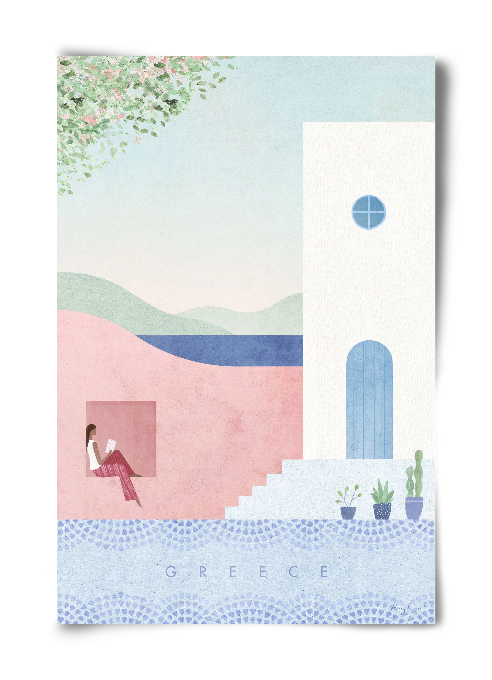 Greece Travel Poster, 40x60 cm, Keret nélkül