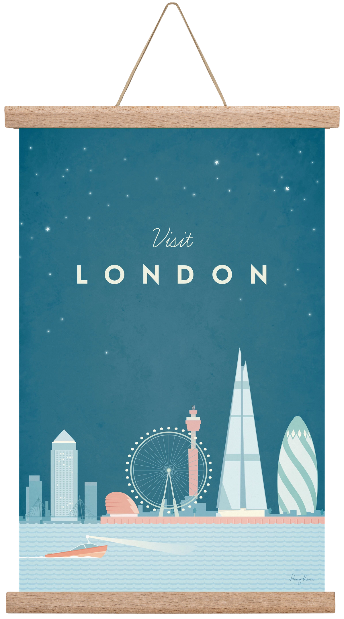 London Travel Poster, 30x45 cm (30x45 cm), Tölgy akasztó