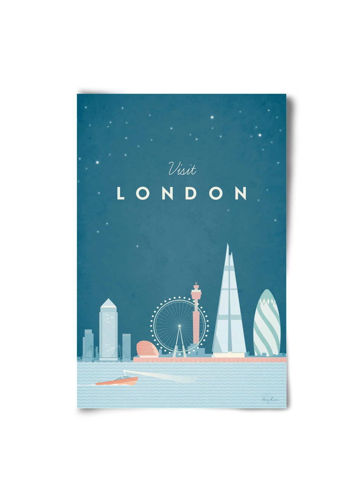 London Travel Poster, 20x30 cm, Keret nélkül