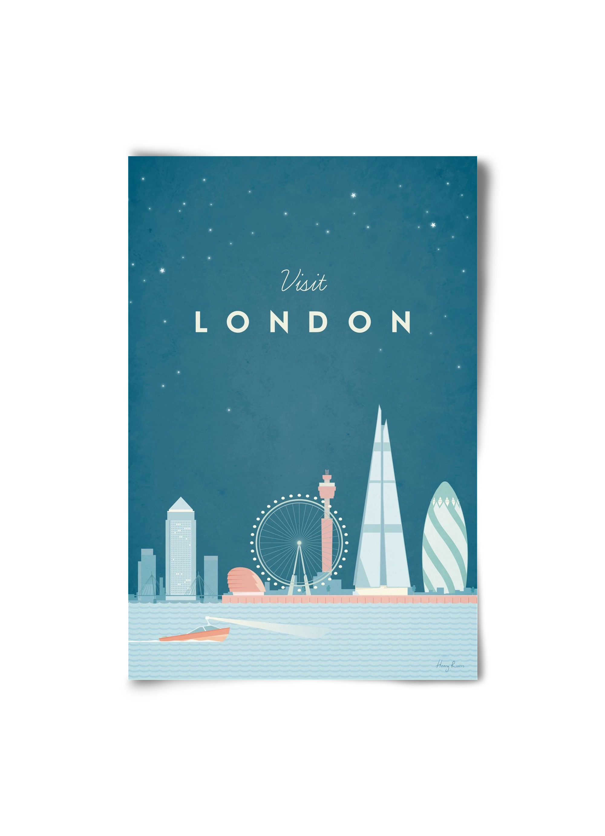 London Travel Poster, 20x30 cm, Keret nélkül