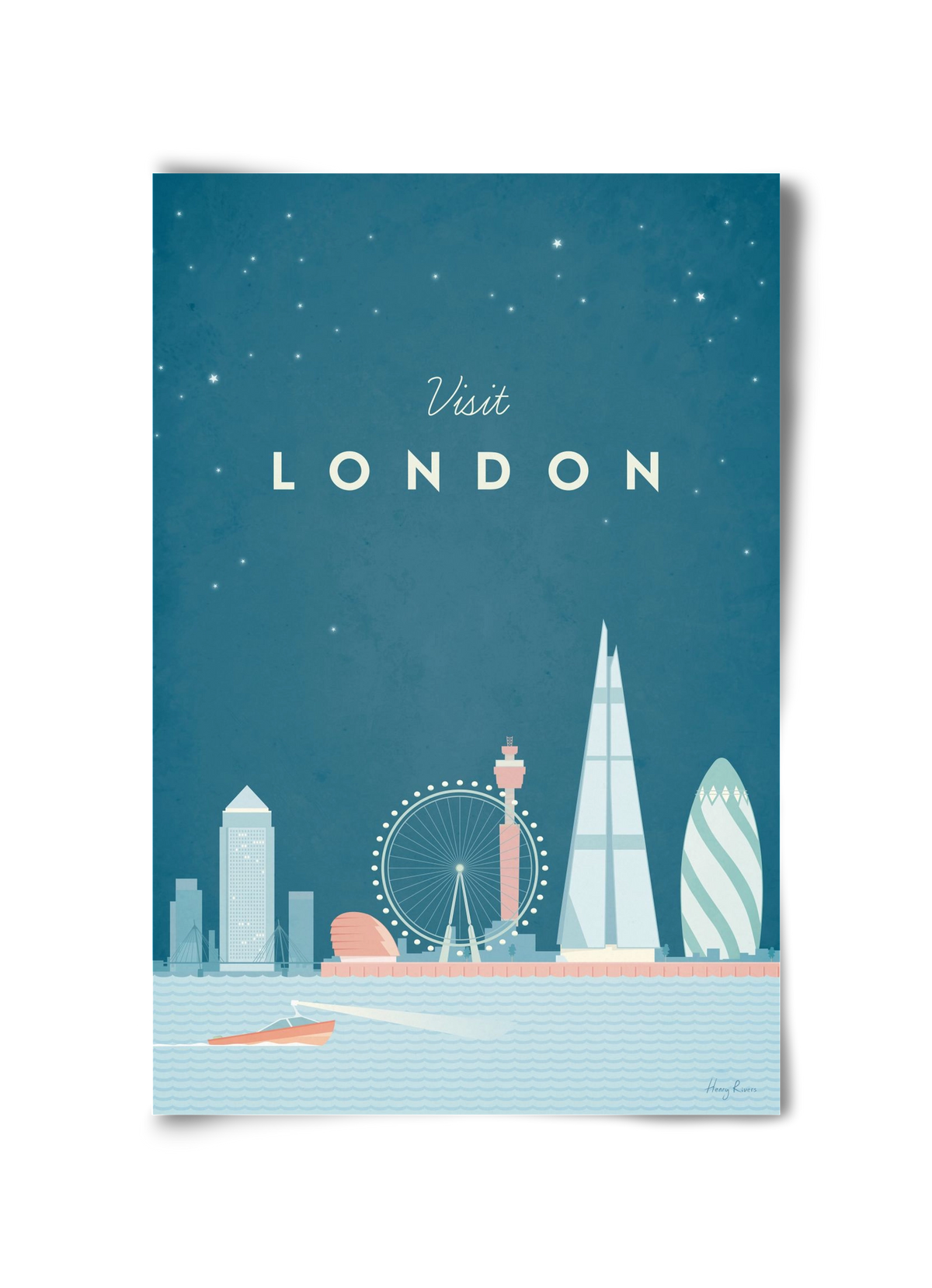 London Travel Poster, 30x45 cm, Keret nélkül