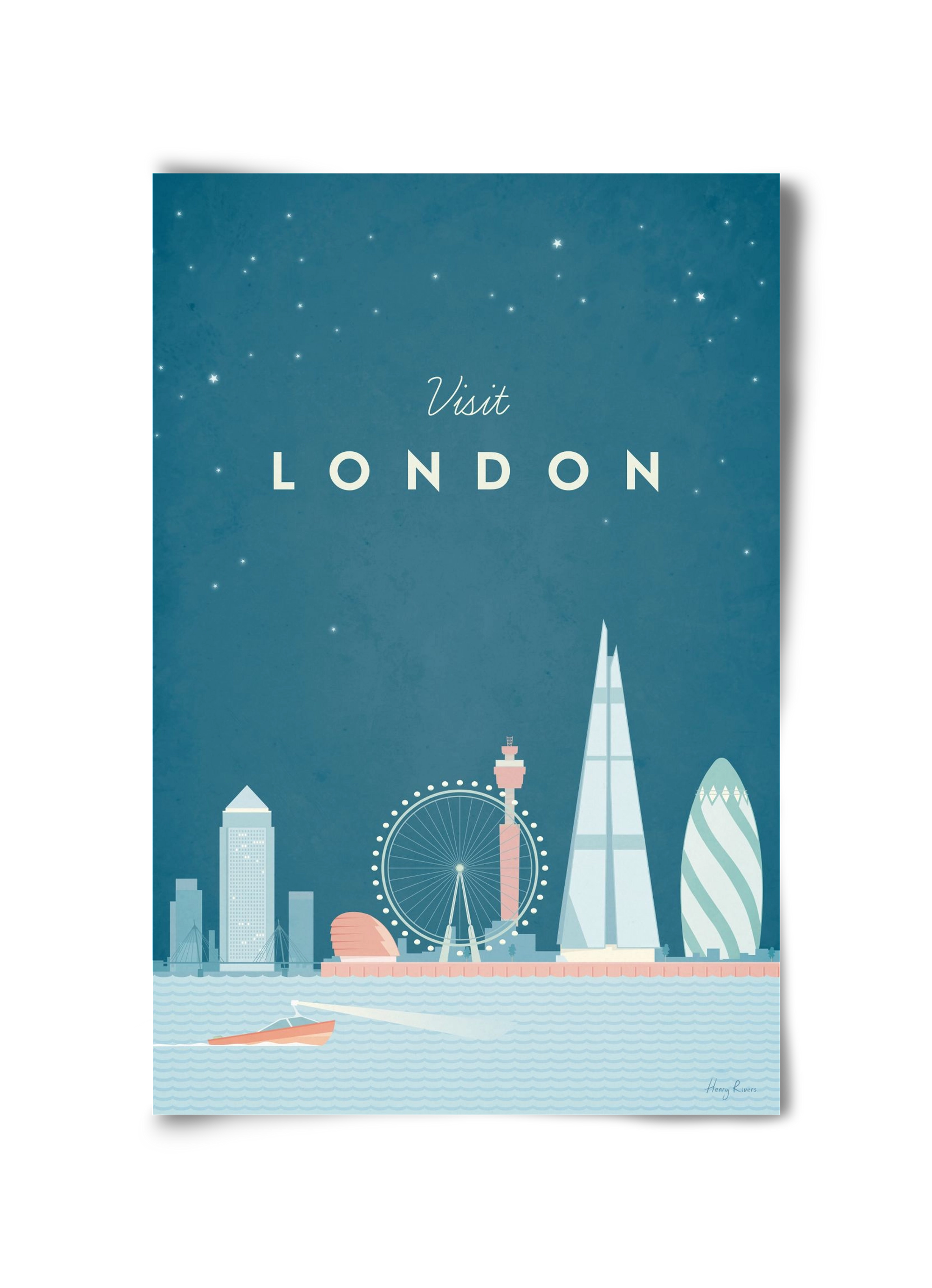 London Travel Poster, 30x45 cm, Keret nélkül
