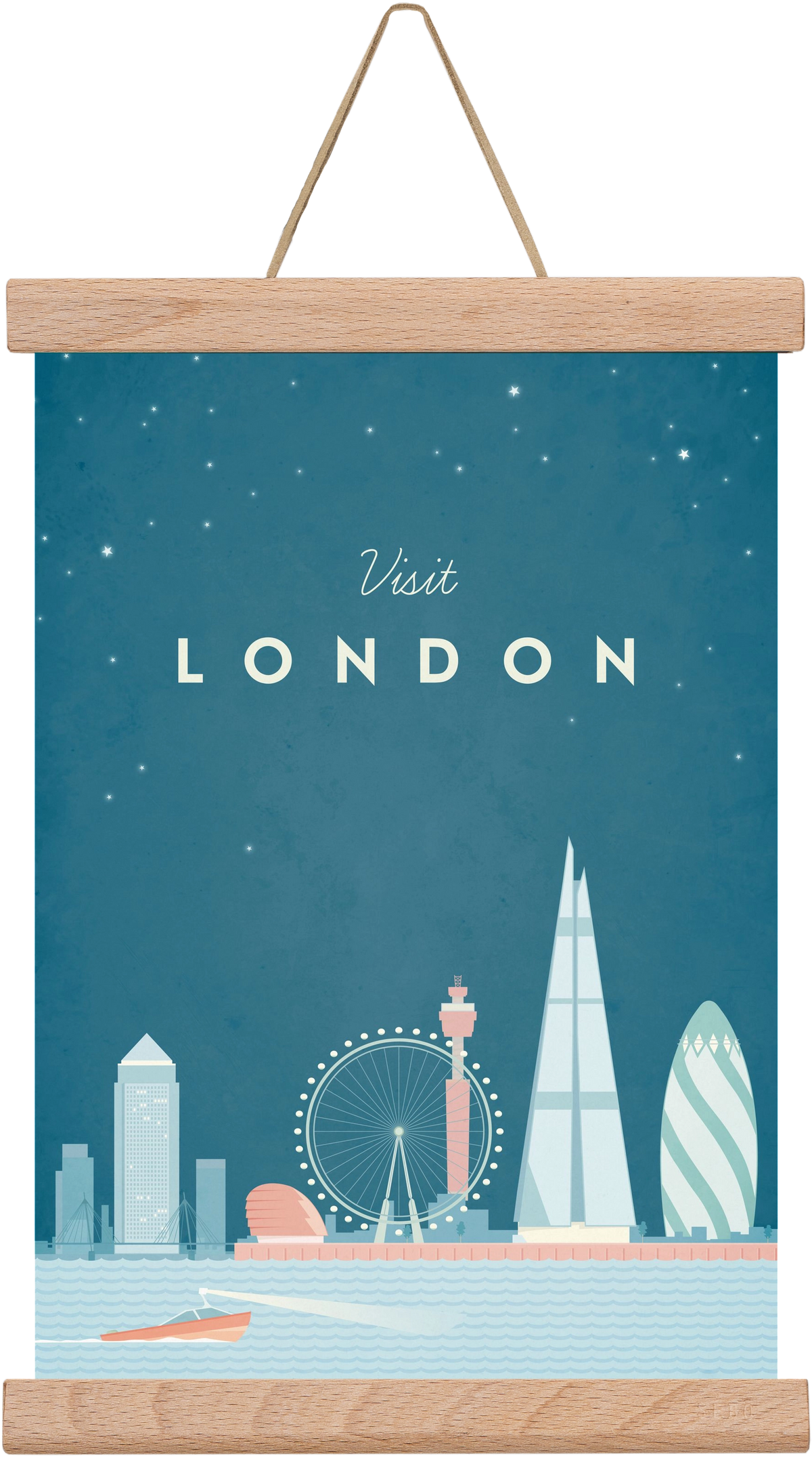 London Travel Poster, 20x30 cm (20x30 cm), Tölgy akasztó