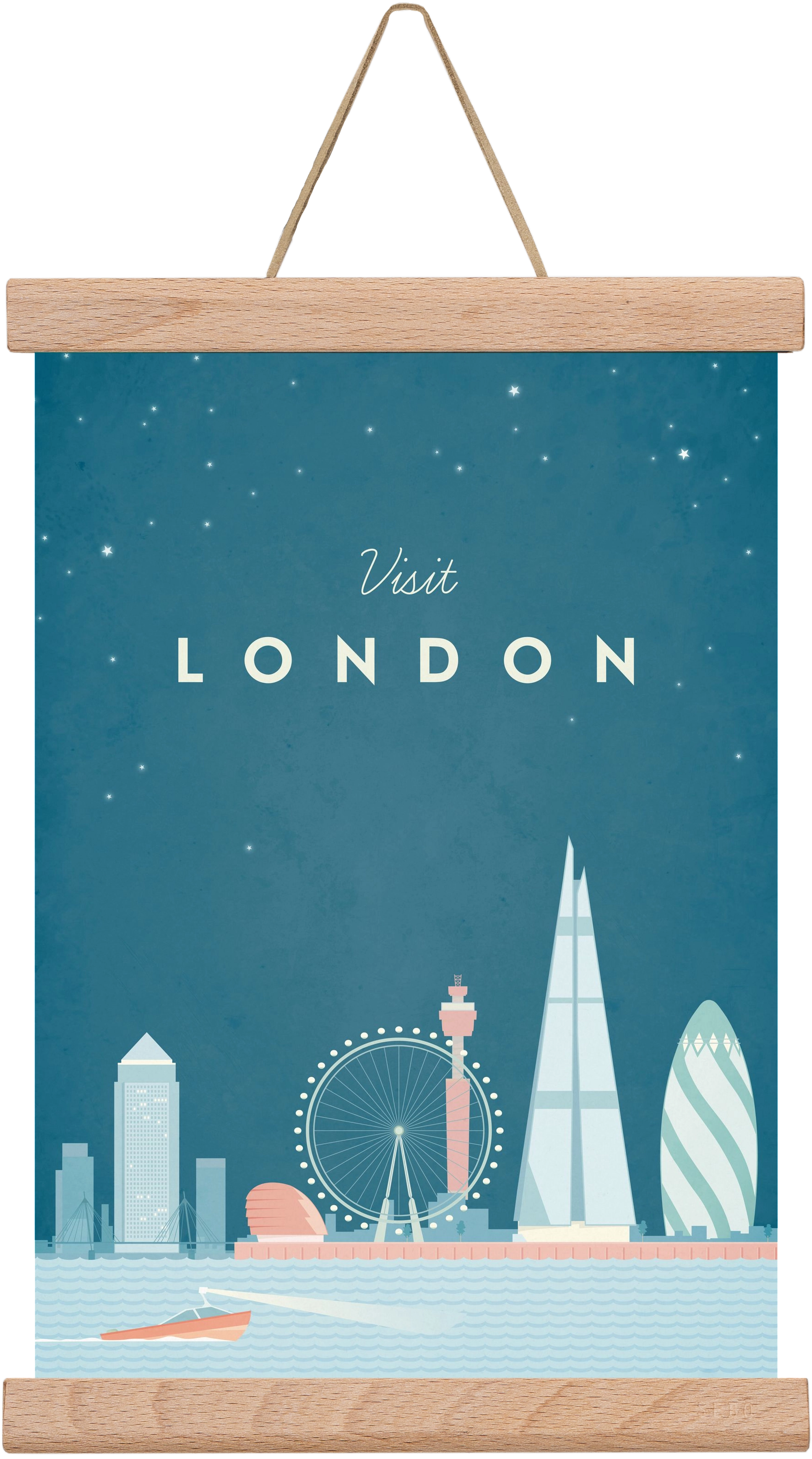 London Travel Poster, 20x30 cm (20x30 cm), Tölgy akasztó