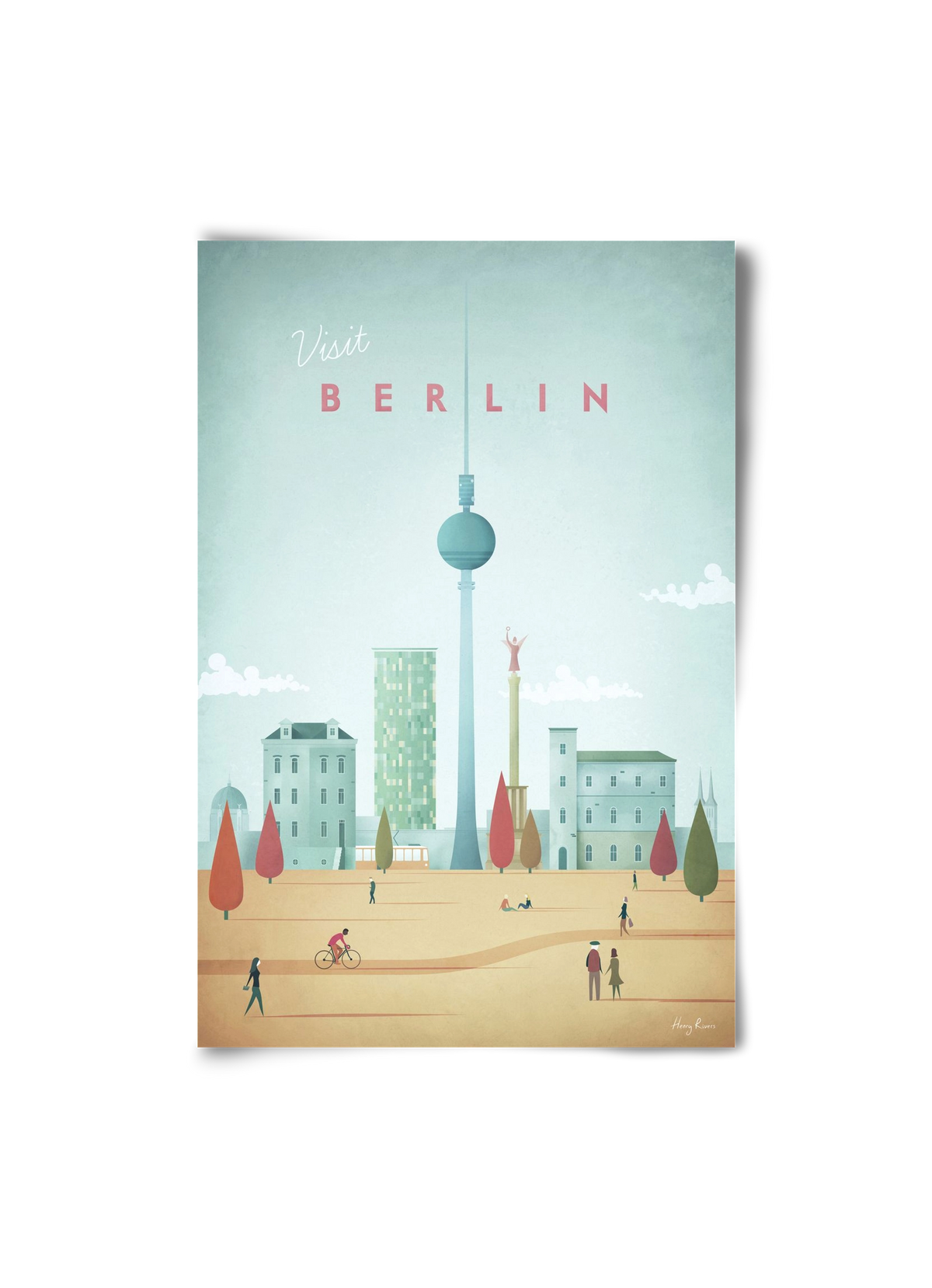 Berlin Travel Poster, 20x30 cm, Keret nélkül