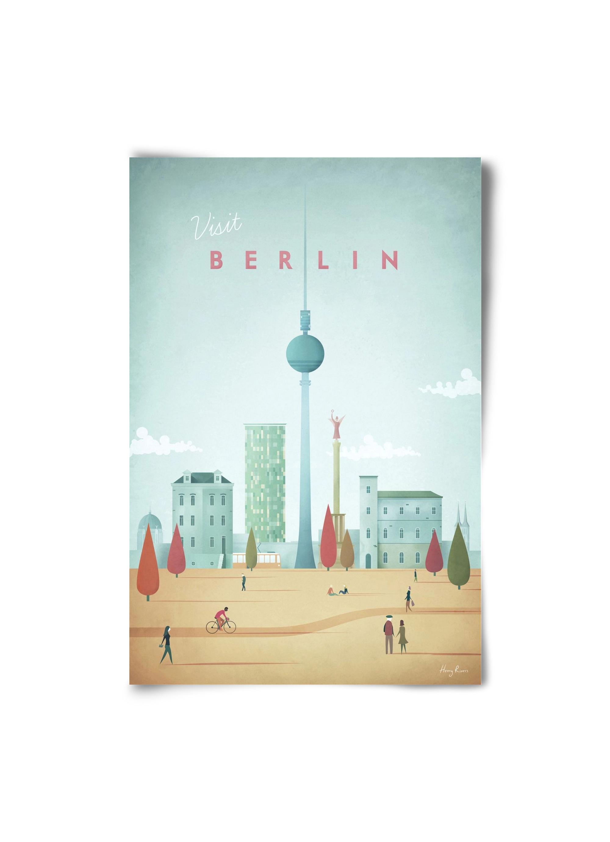 Berlin Travel Poster, 20x30 cm, Keret nélkül
