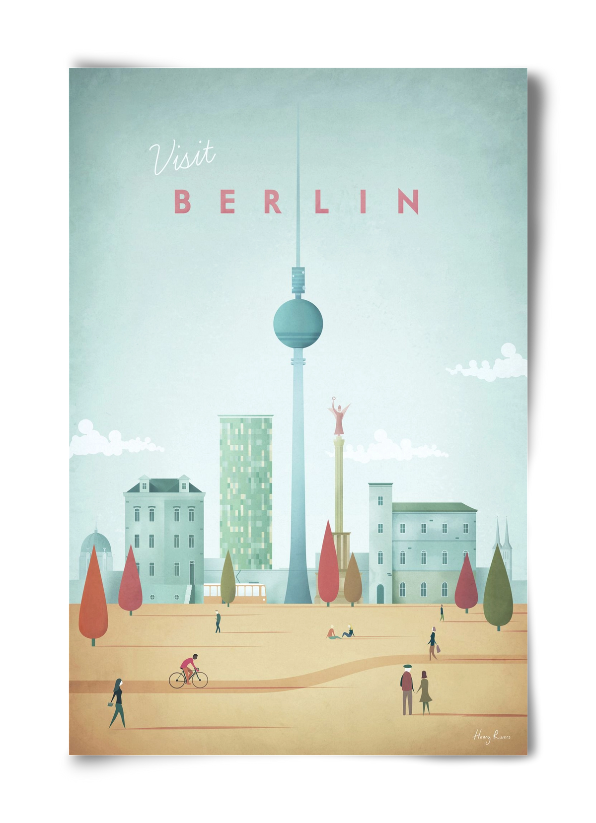 Berlin Travel Poster, 40x60 cm, Keret nélkül