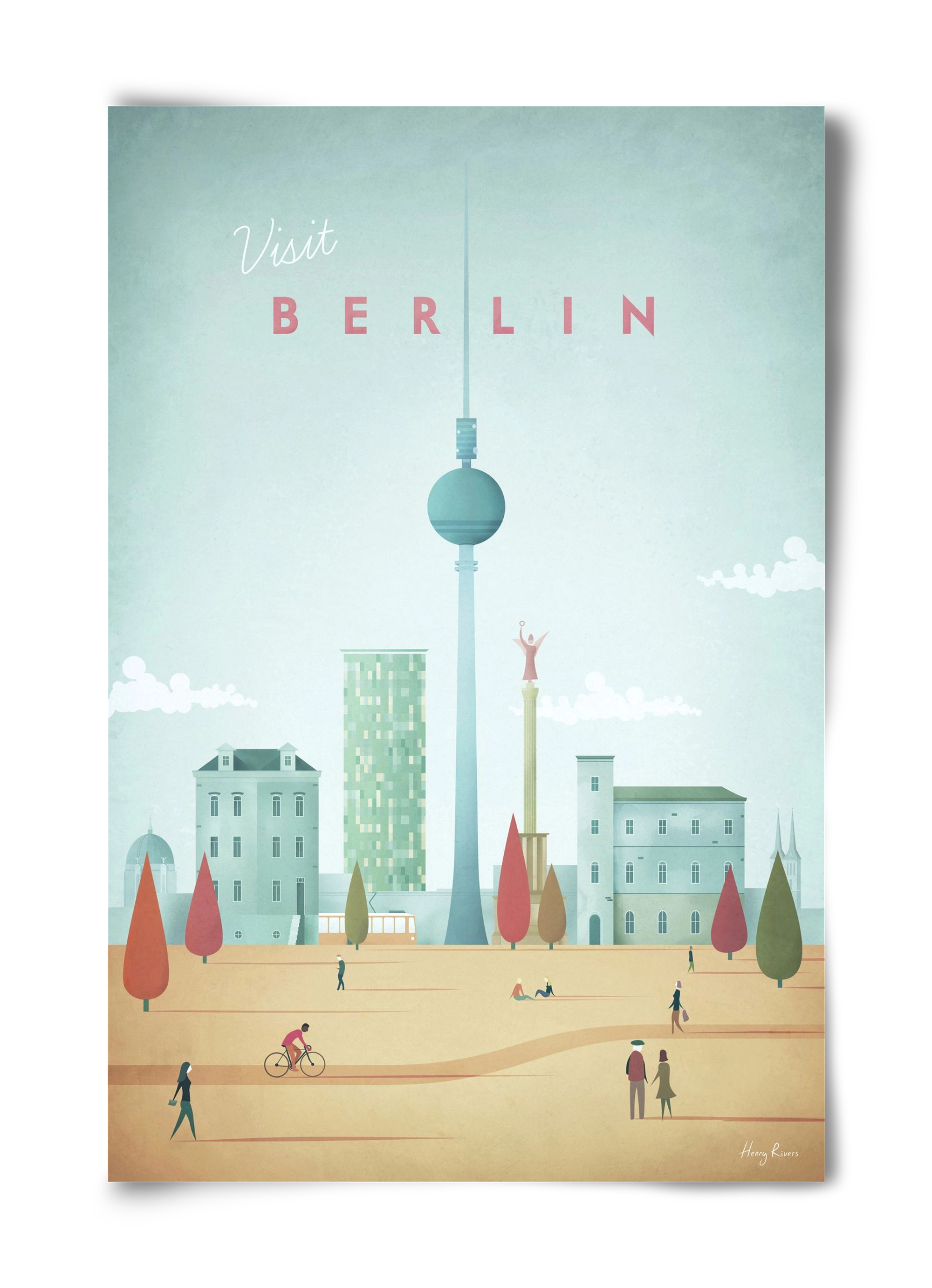 Berlin Travel Poster, 40x60 cm, Keret nélkül