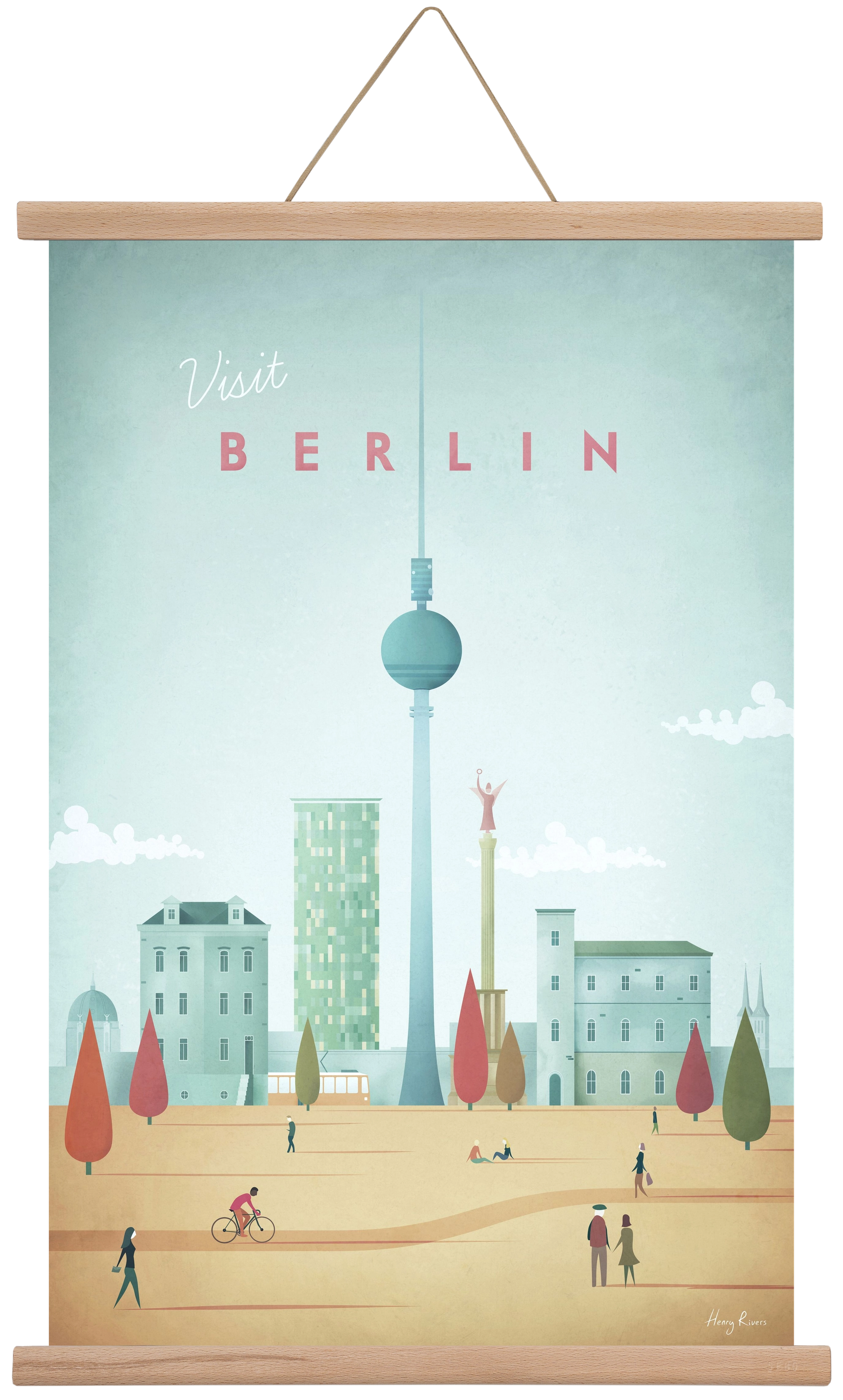 Berlin Travel Poster, 40x60 cm (40x60 cm), Tölgy akasztó