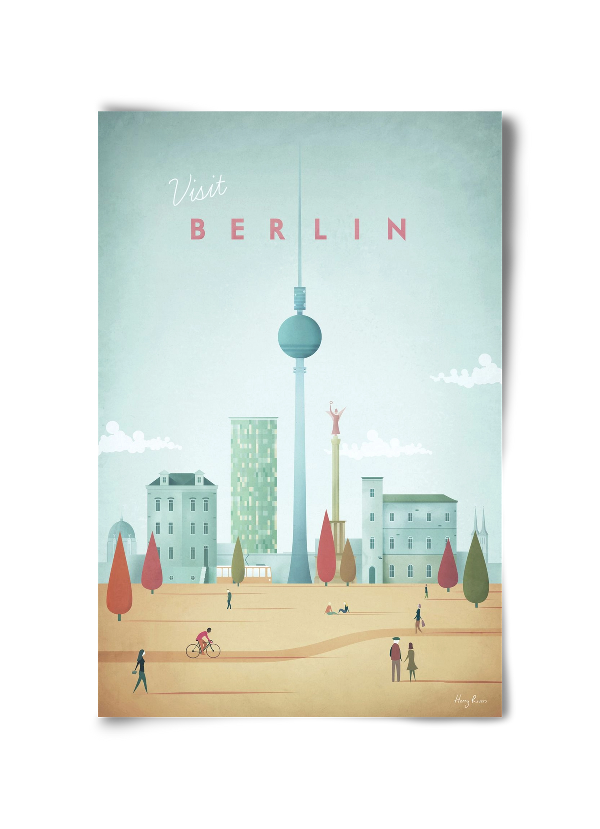 Berlin Travel Poster, 30x45 cm, Keret nélkül