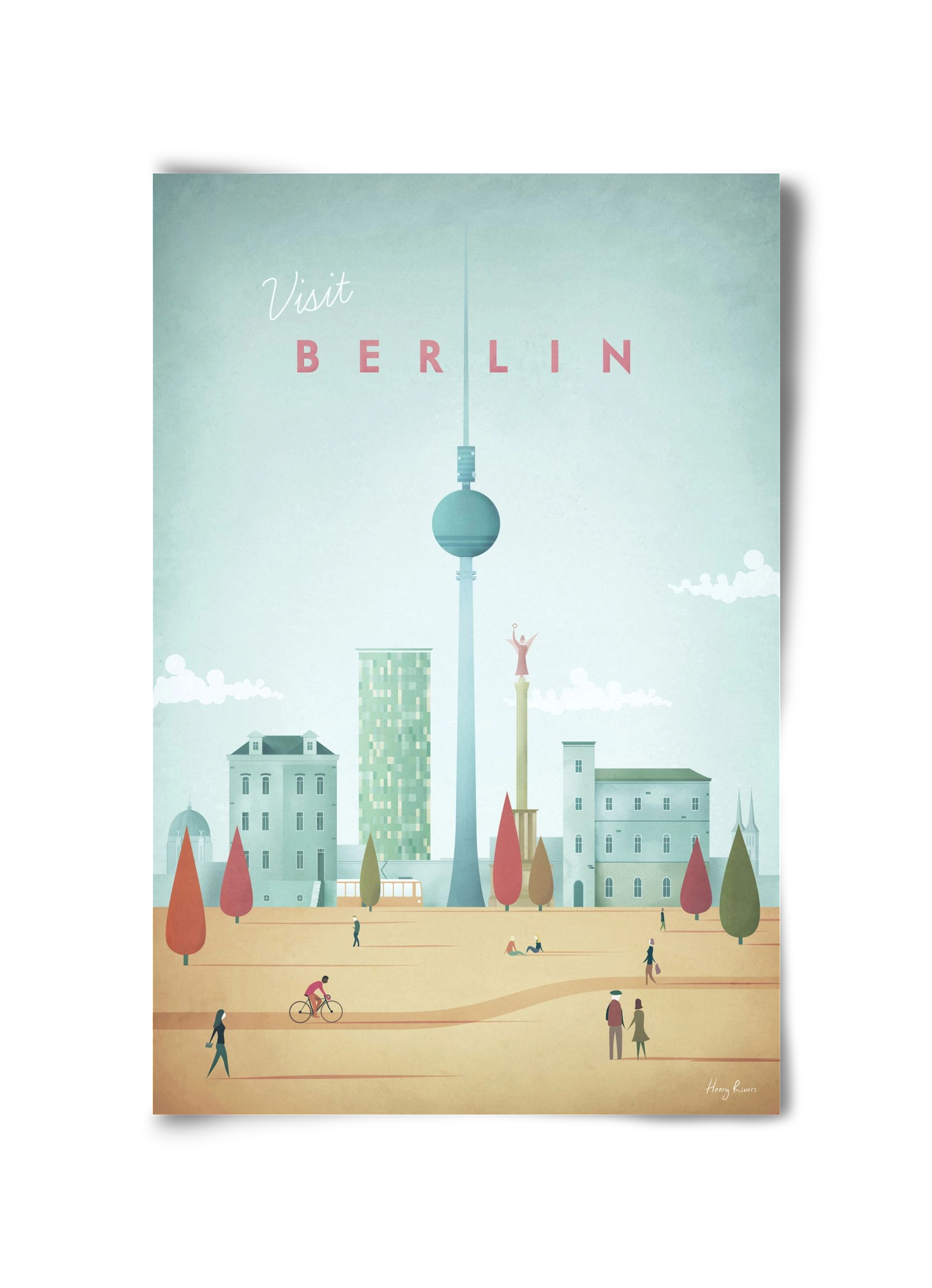 Berlin Travel Poster, 30x45 cm, Keret nélkül