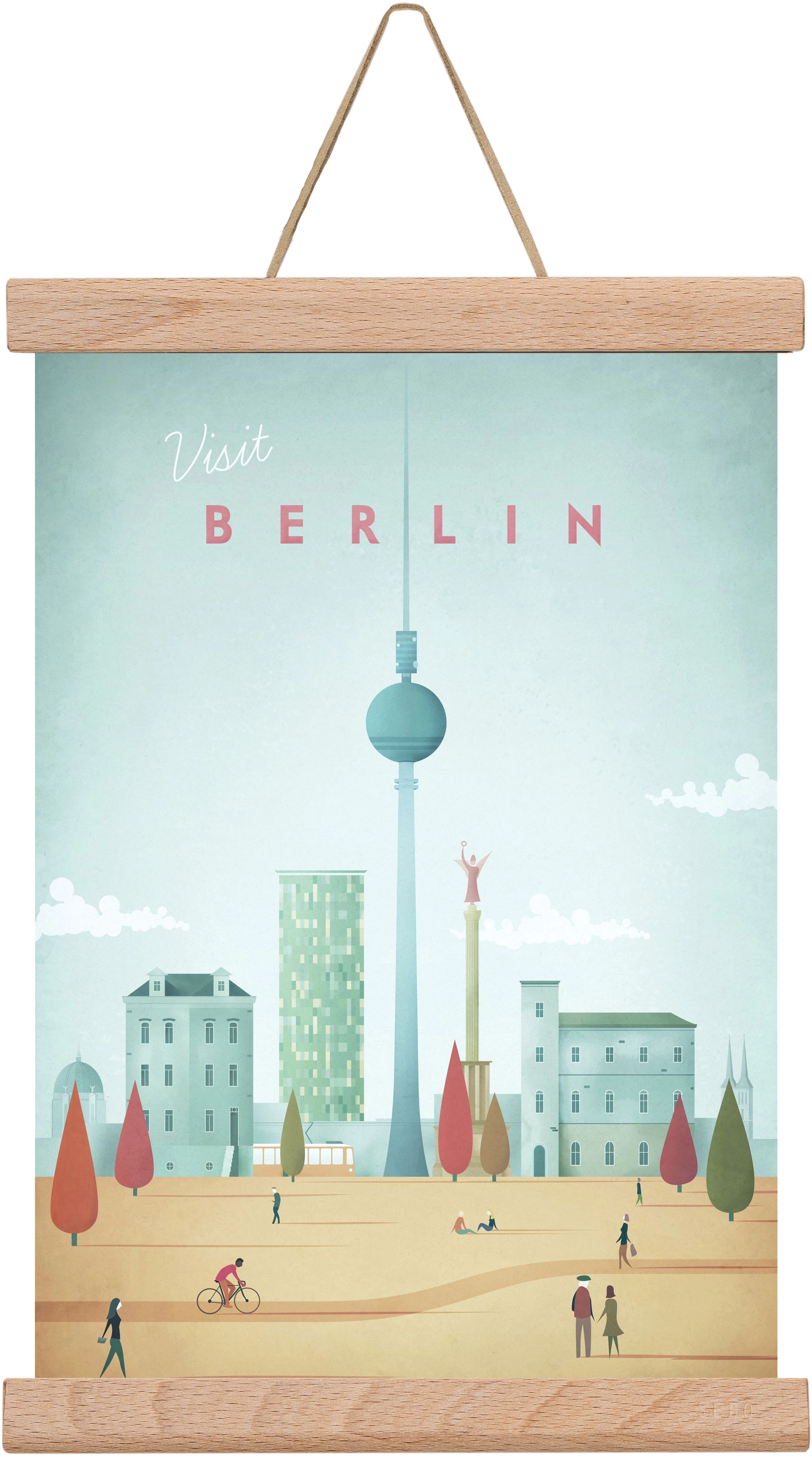 Berlin Travel Poster, 20x30 cm (20x30 cm), Tölgy akasztó