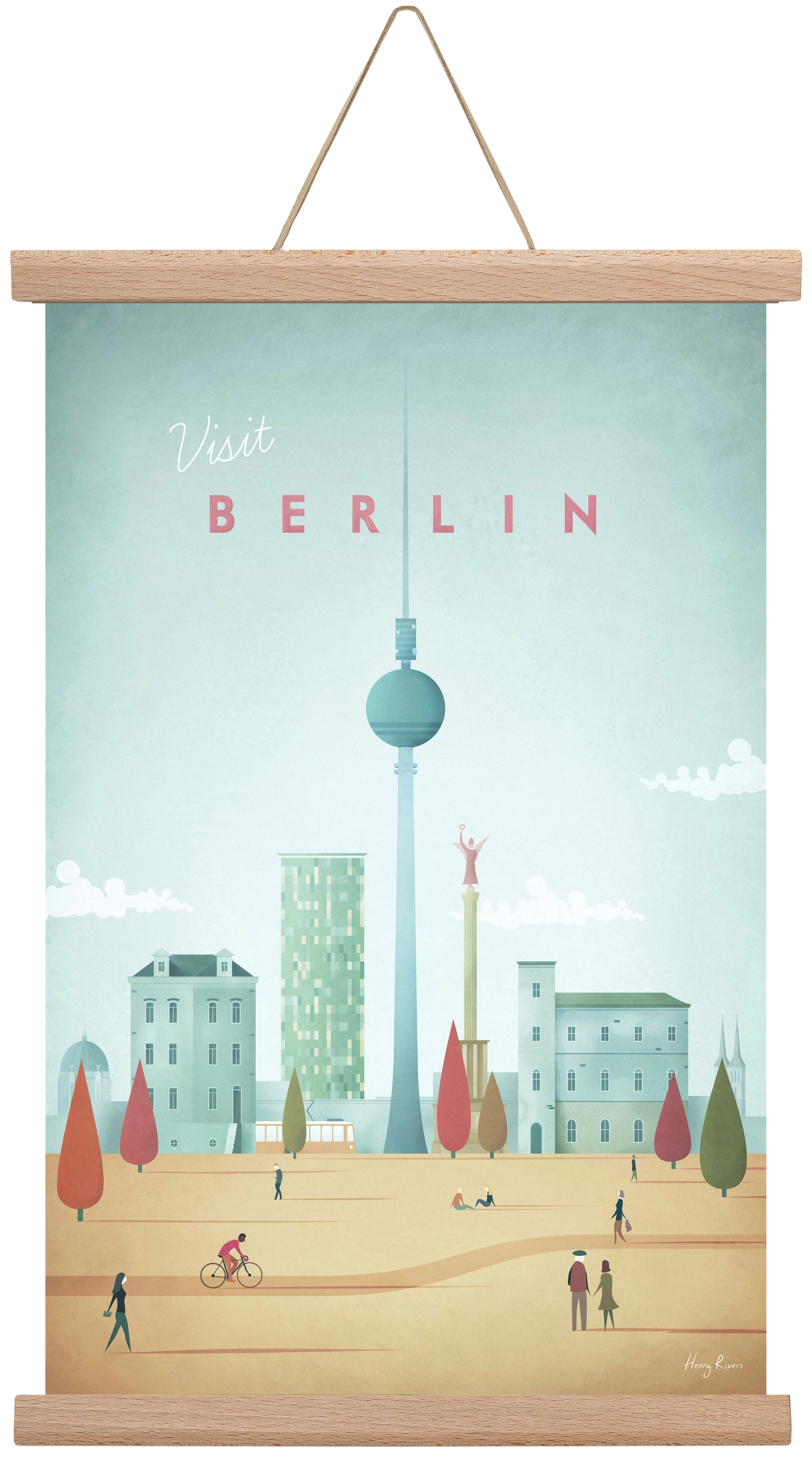 Berlin Travel Poster, 30x45 cm (30x45 cm), Tölgy akasztó