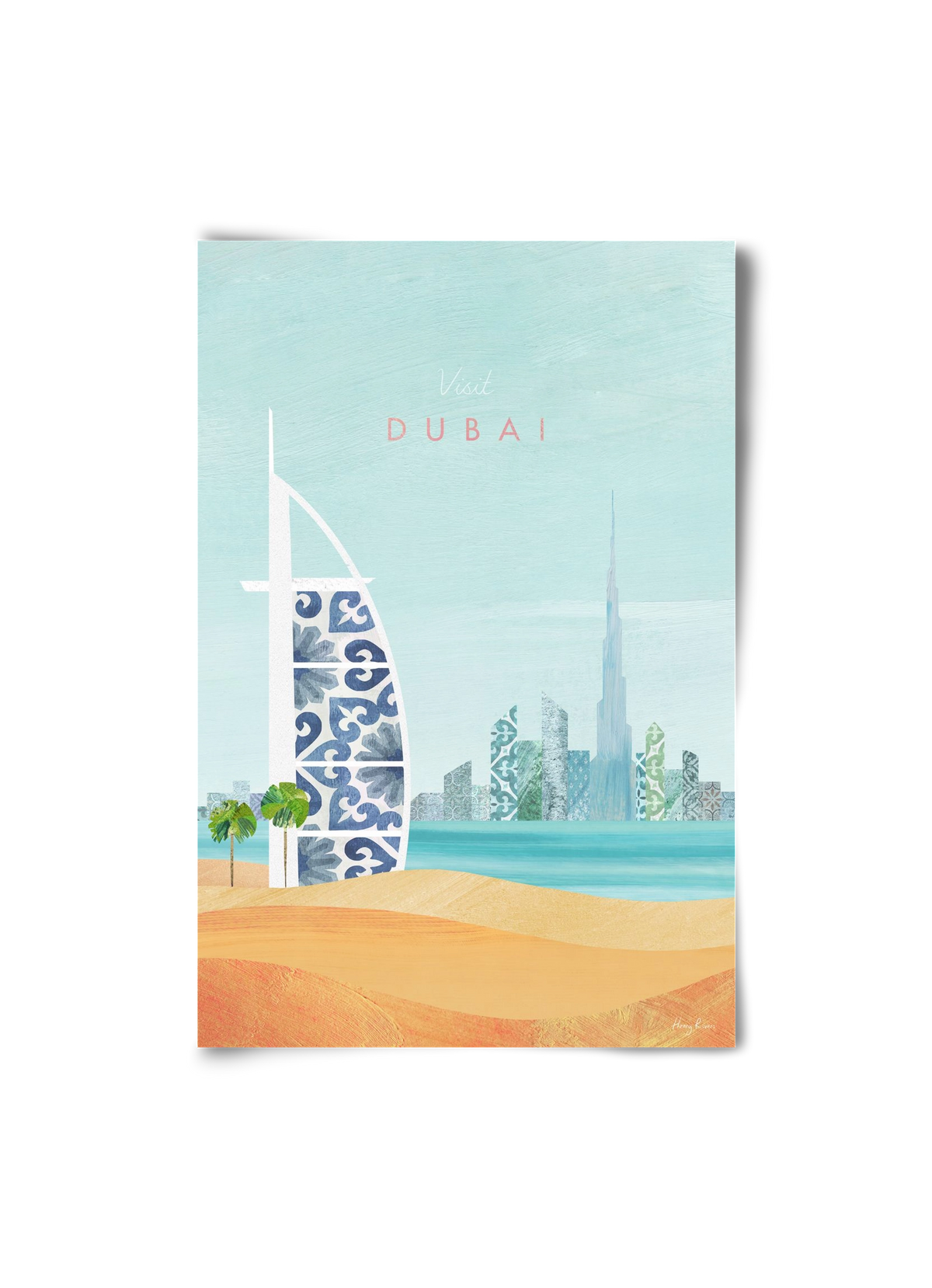 Dubai Travel Poster, 20x30 cm, Keret nélkül