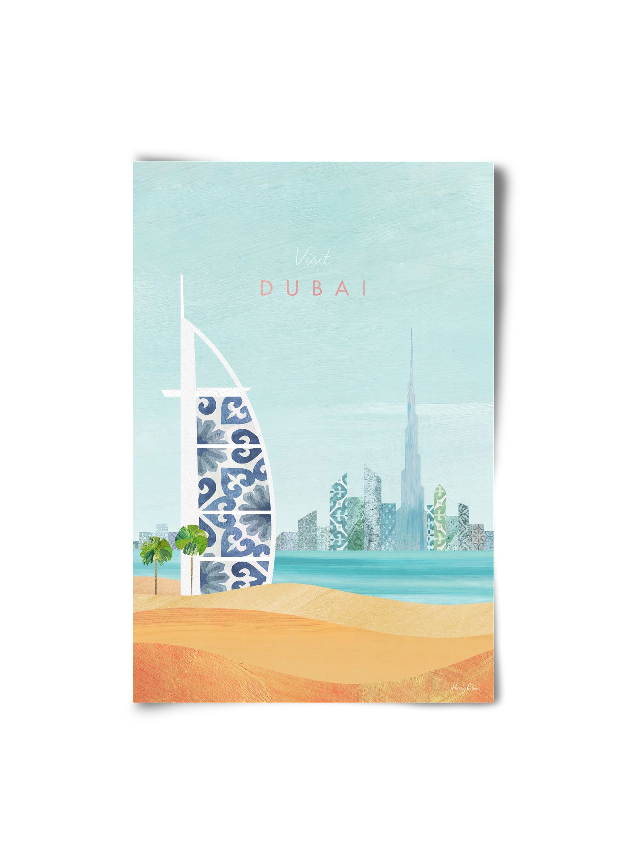 Dubai Travel Poster, 20x30 cm, Keret nélkül
