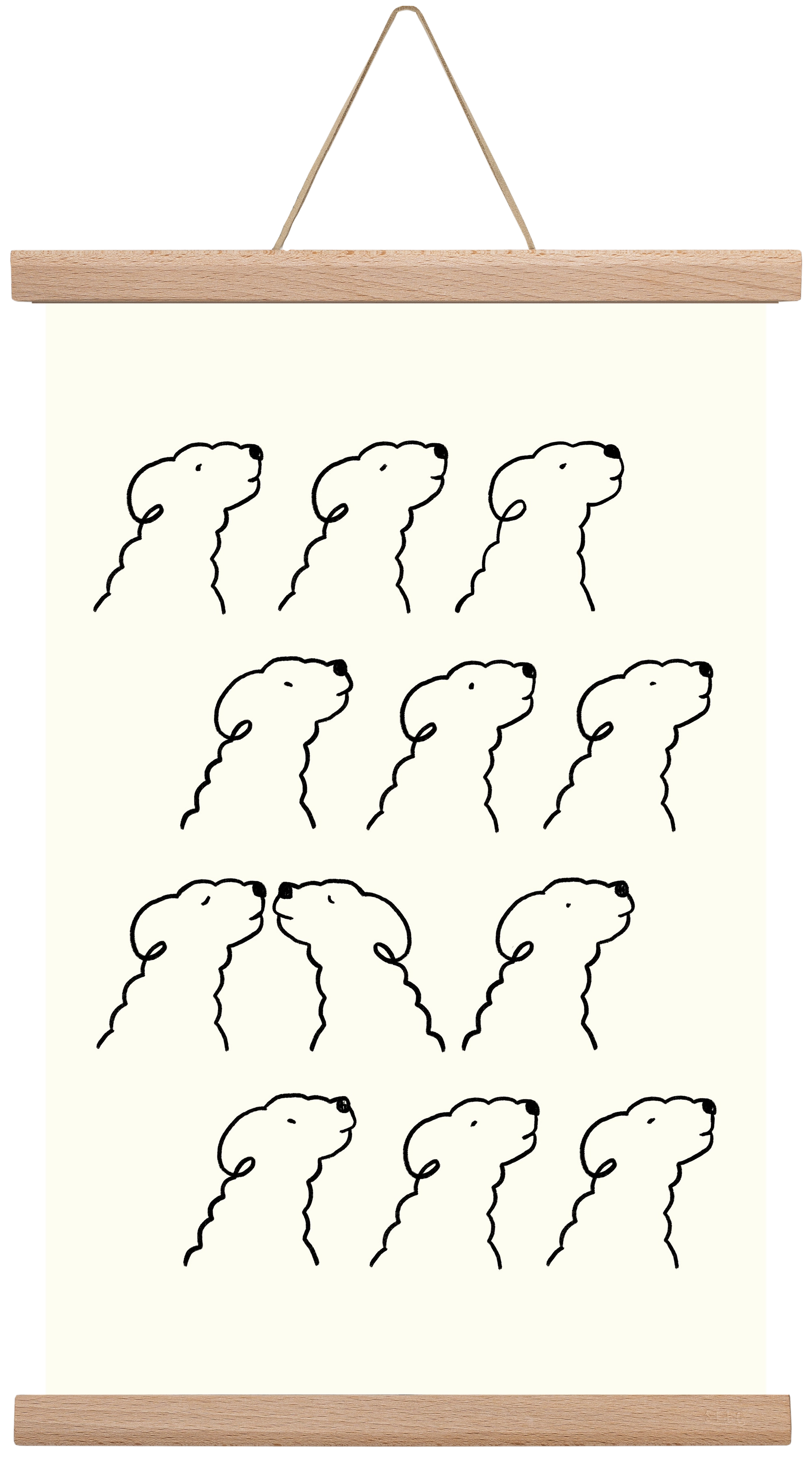 A Monochrome Love Story, 30x45 cm (30x45 cm), Tölgy akasztó