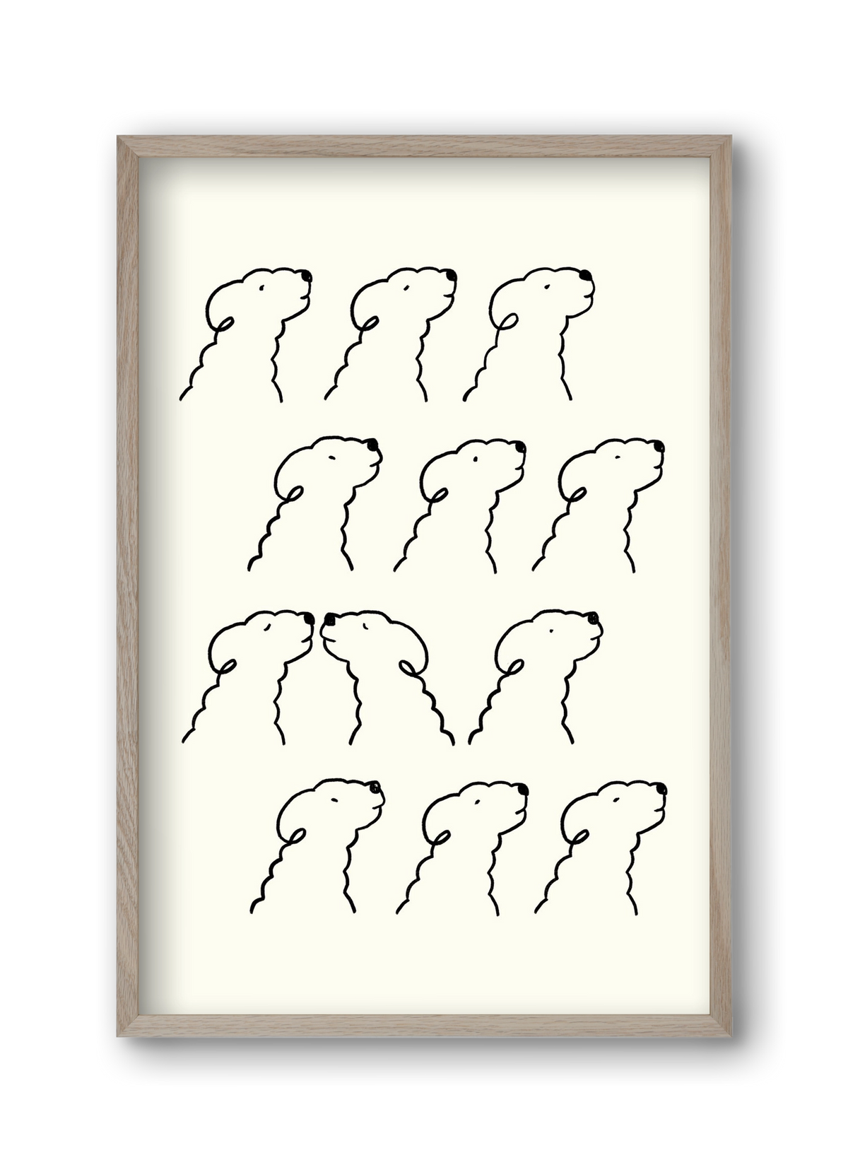 A Monochrome Love Story, 30x45 cm (30x45 cm), Tölgy keret