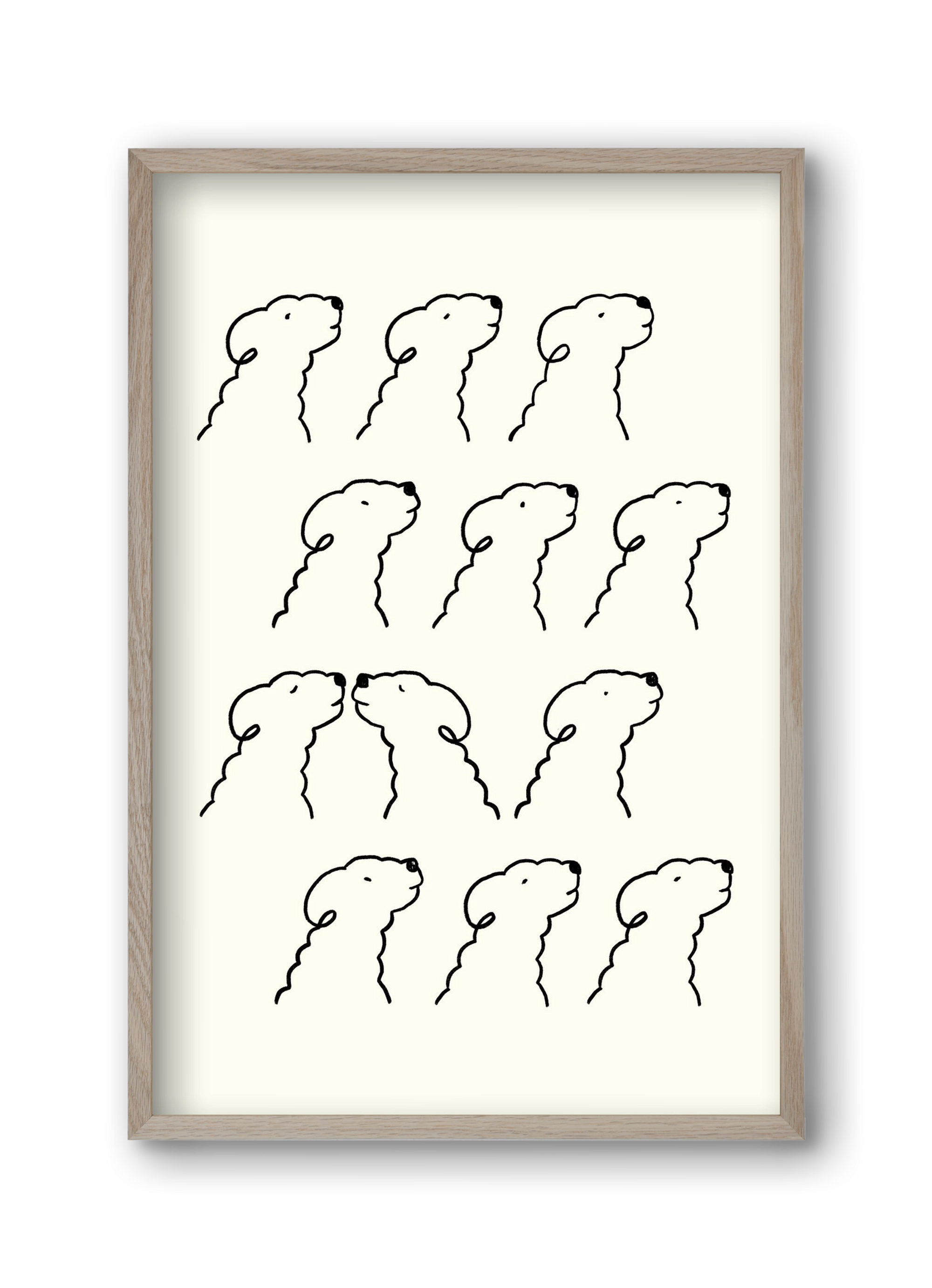 A Monochrome Love Story, 30x45 cm (30x45 cm), Tölgy keret