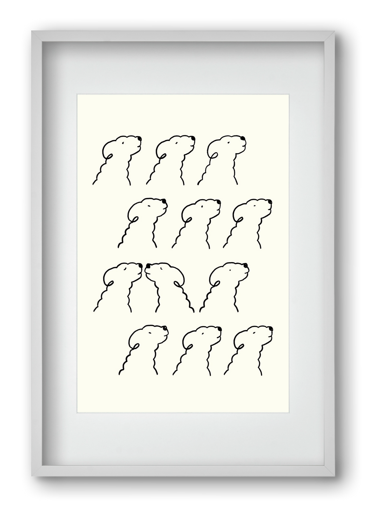 A Monochrome Love Story, 40x60 cm (30x45 cm), Fehér keret, paszpartuval