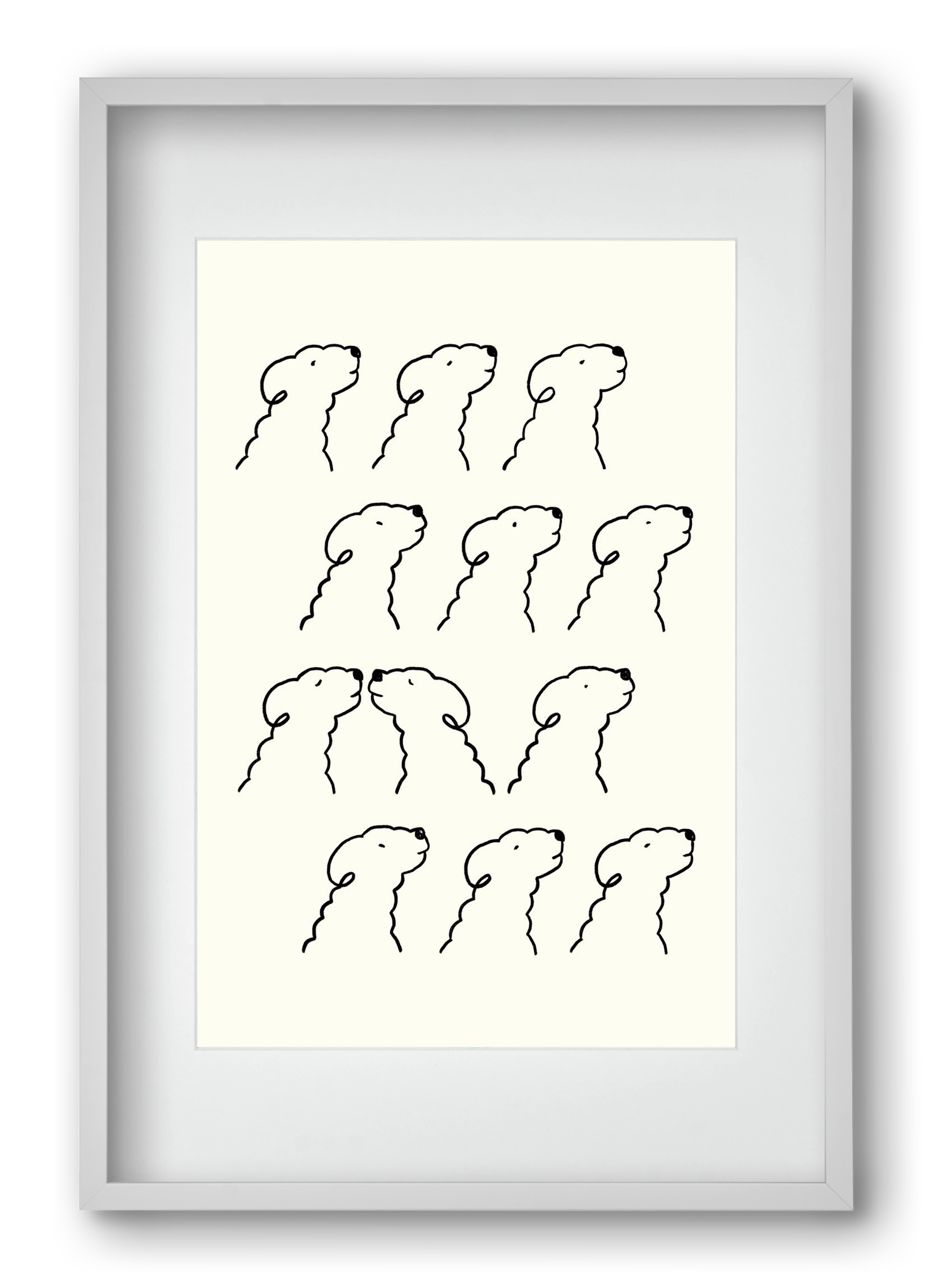 A Monochrome Love Story, 40x60 cm (30x45 cm), Fehér keret, paszpartuval