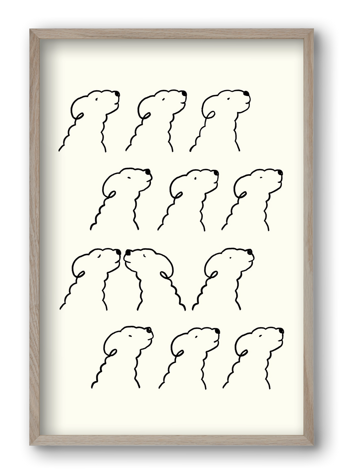 A Monochrome Love Story, 40x60 cm (40x60 cm), Tölgy keret