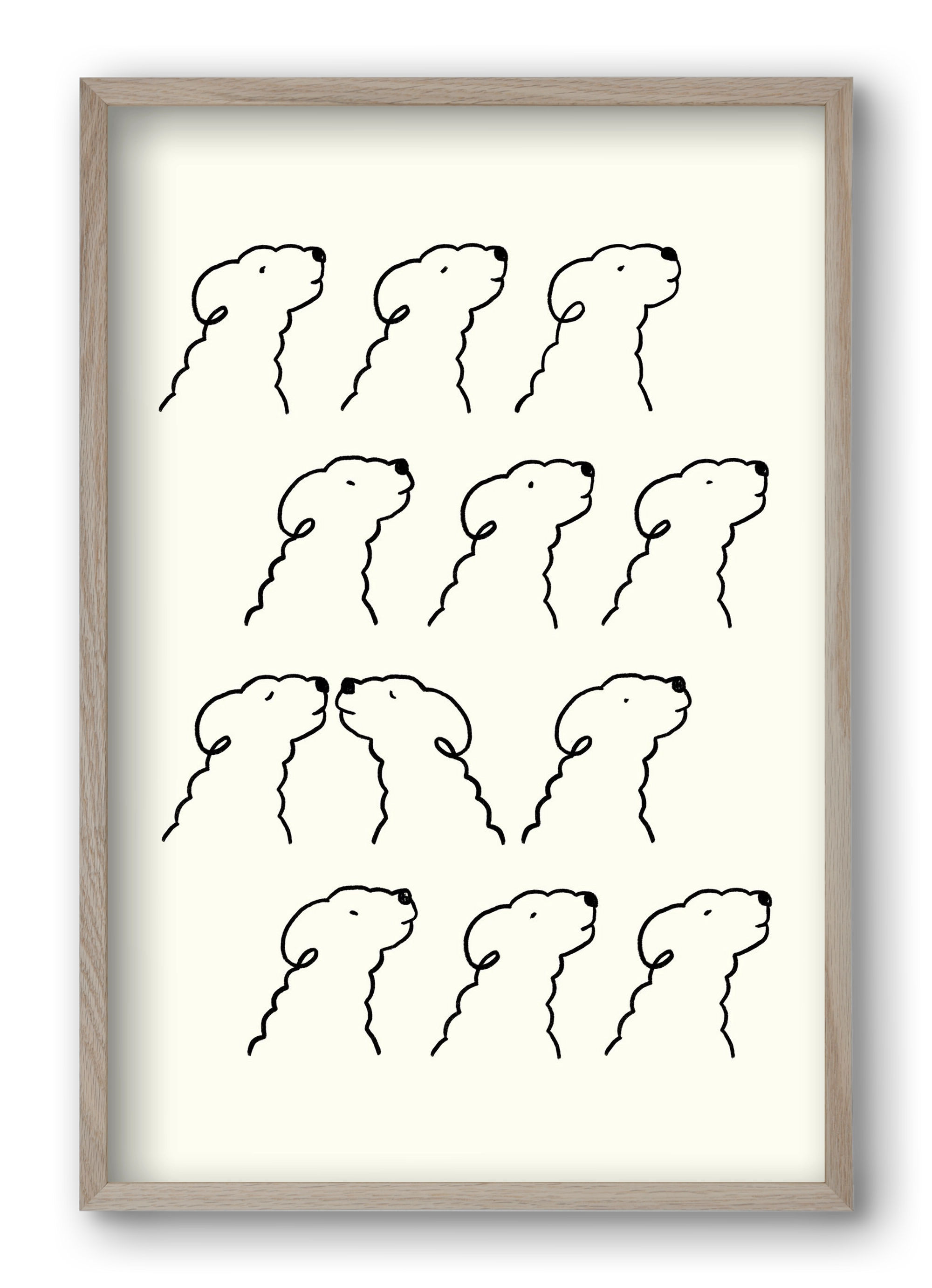 A Monochrome Love Story, 40x60 cm (40x60 cm), Tölgy keret