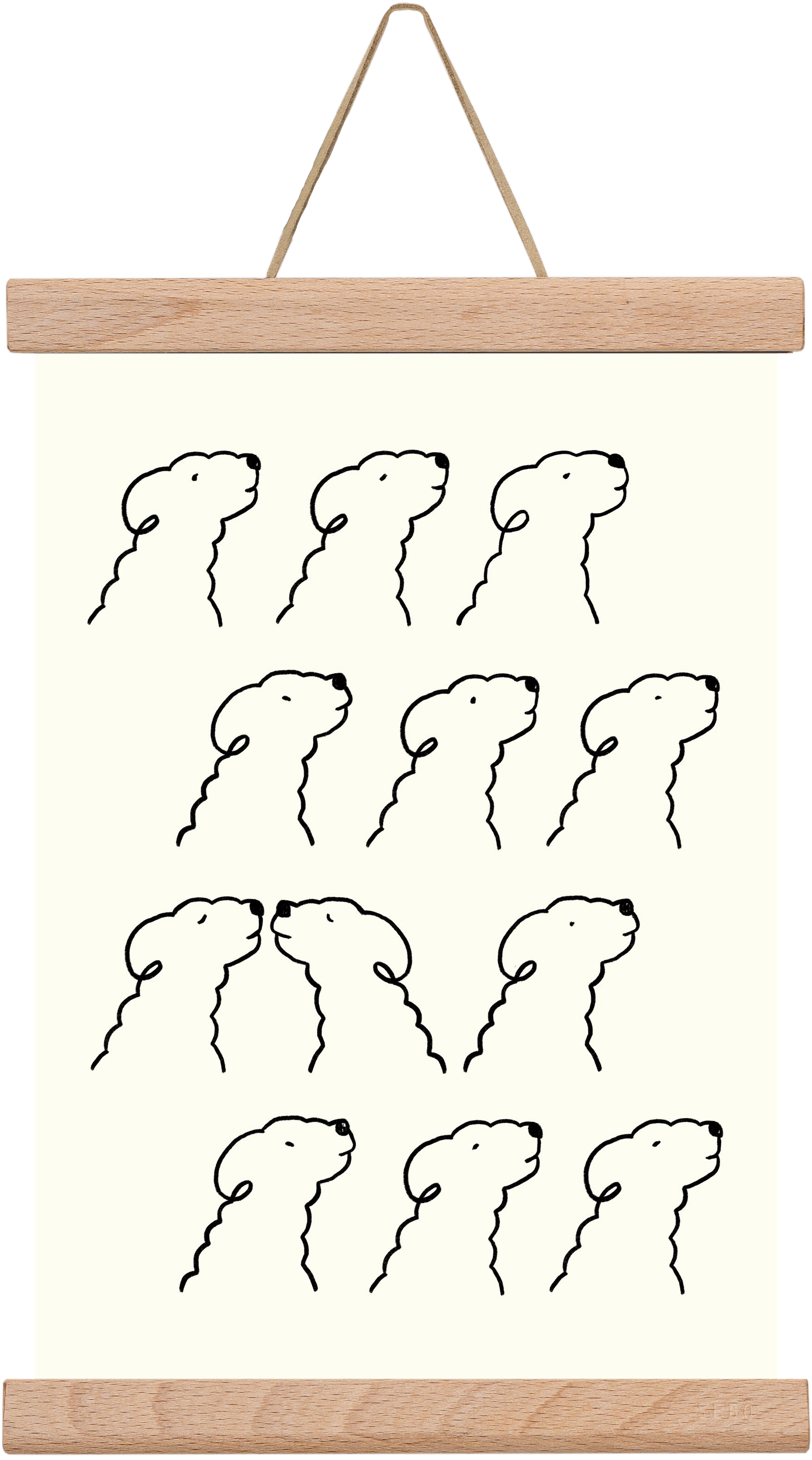 A Monochrome Love Story, 20x30 cm (20x30 cm), Tölgy akasztó